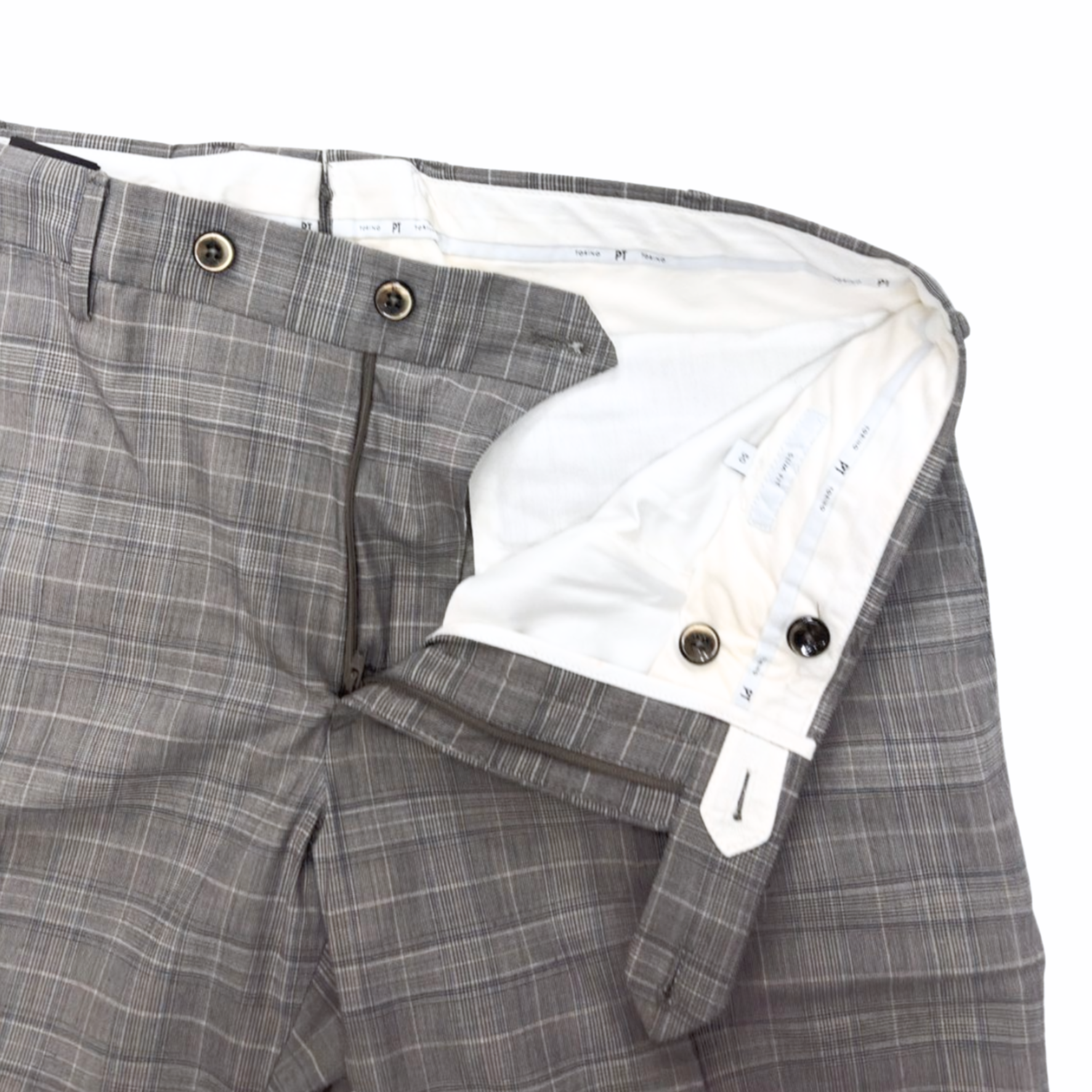 PT TORINO / GREY CHECK PANTS