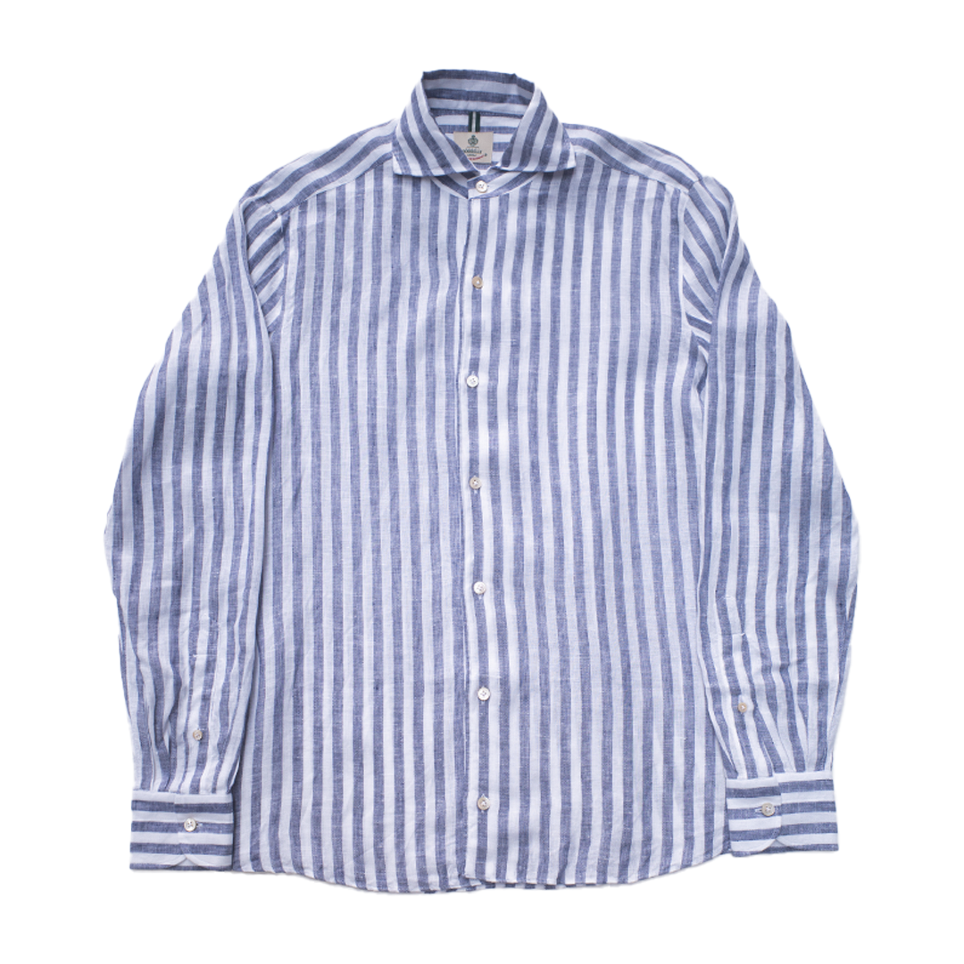 LUIGI BORRELLI / STRIPED LINEN SHIRT / 44463