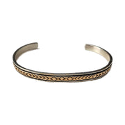 14K & Silver Bracelet by Bruce Morgan 5.75 inch (B)