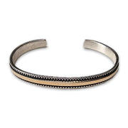 14K & Silver Bracelet by Bruce Morgan 5.25 inch (B)