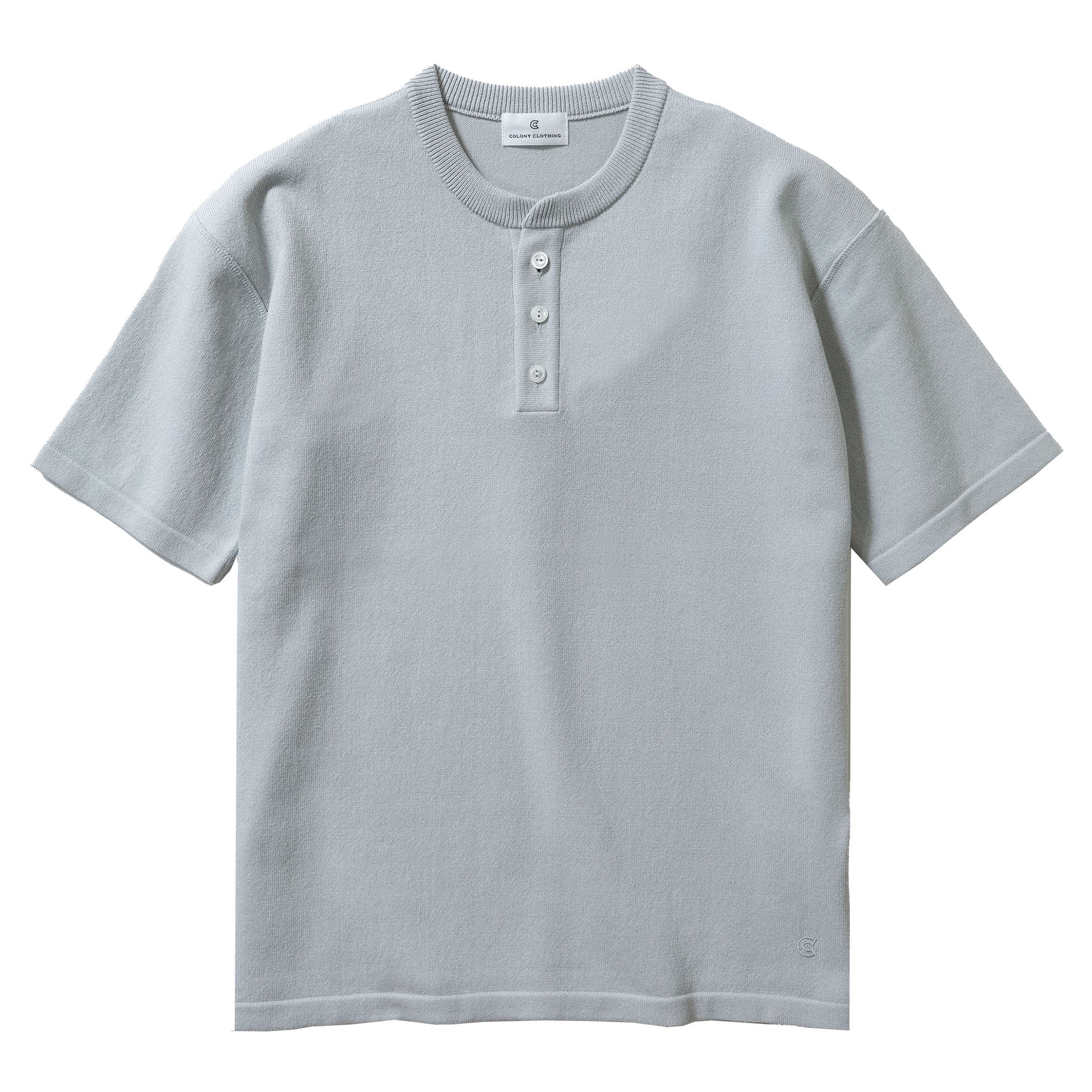 COLONY CLOTHING / KNITTED HENLEY TEE / CCSE-KN02SP