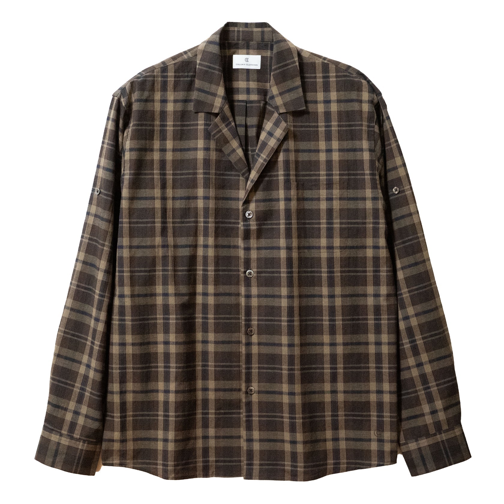 COLONY CLOTHING / OPEN COLLAR SHIRT / CC2501-SH01-02