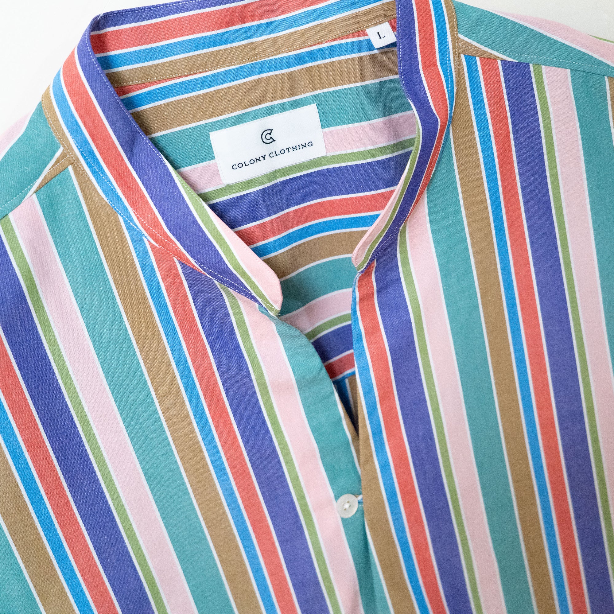 COLONY CLOTHING / NO COLLAR POOLSIDE SHIRT / CC2501-SH03-04