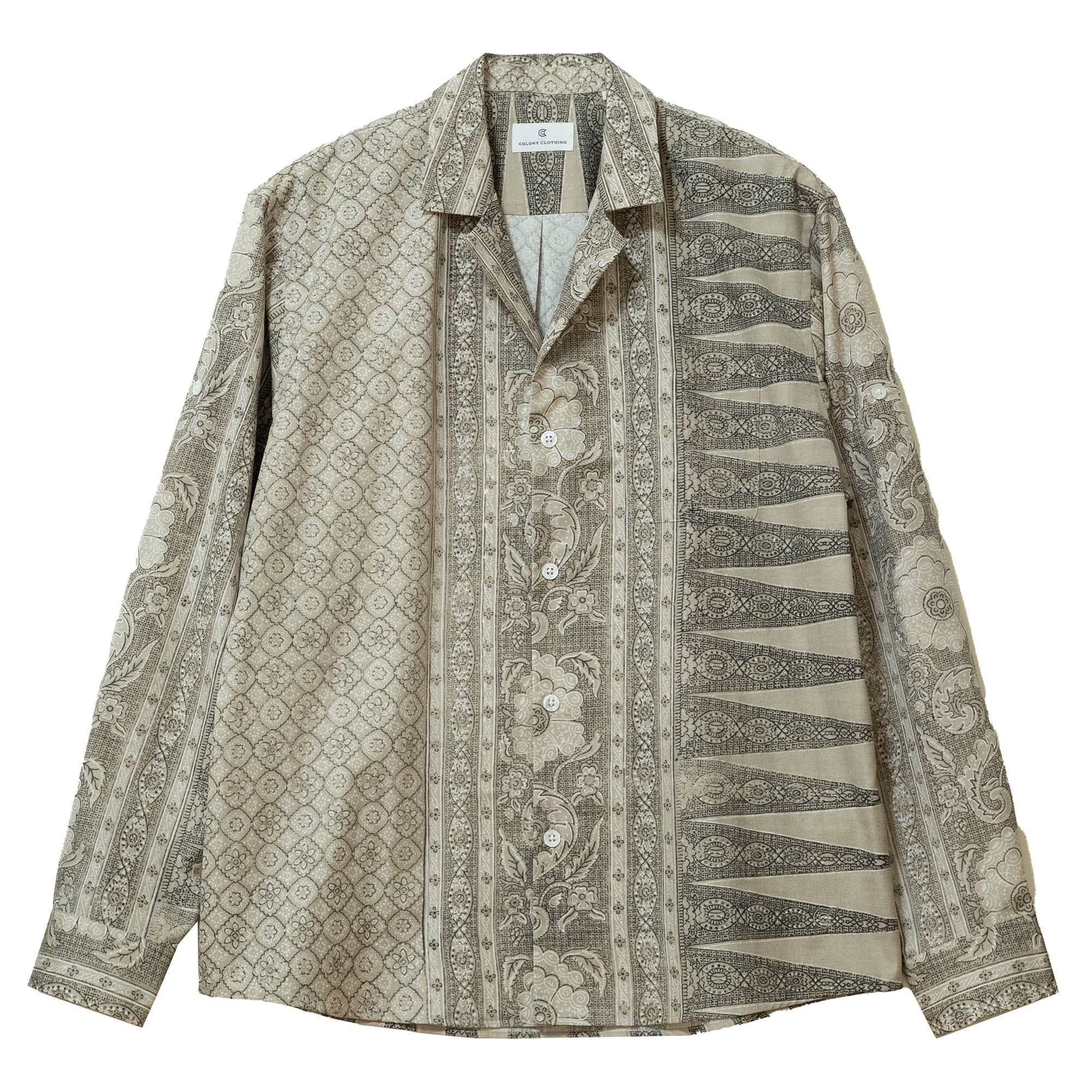 COLONY CLOTHING /  BATIK OPEN COLLAR SHIRT / CC2501-SH01-01