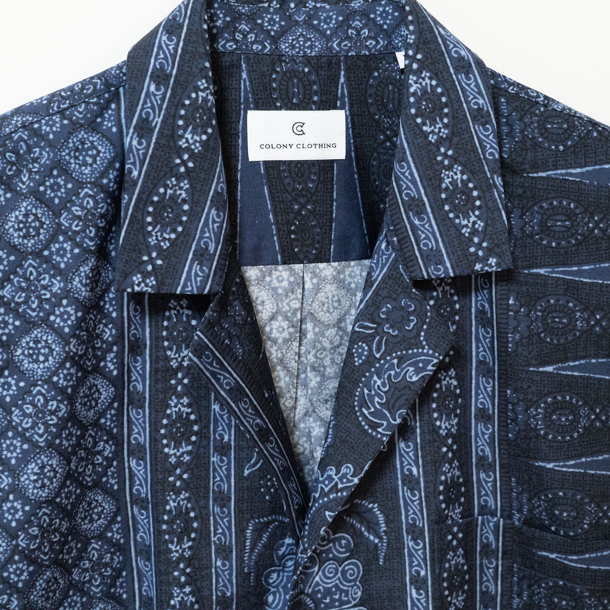 COLONY CLOTHING /  BATIK OPEN COLLAR SHIRT / CC2501-SH01-01