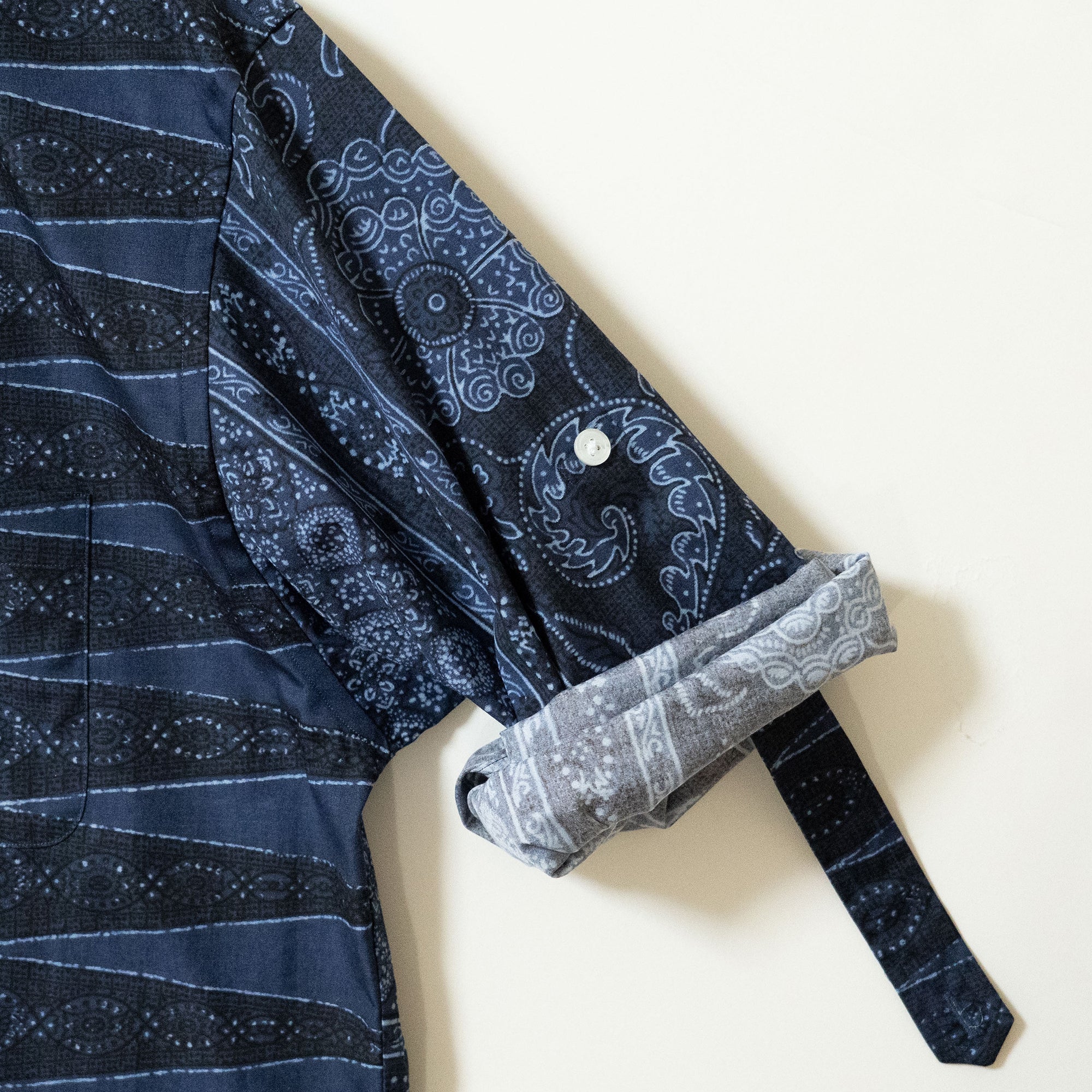 COLONY CLOTHING /  BATIK OPEN COLLAR SHIRT / CC2501-SH01-01