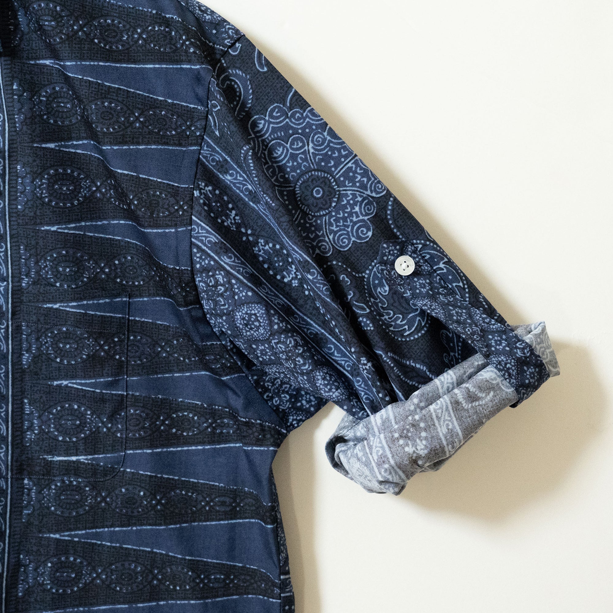 COLONY CLOTHING /  BATIK OPEN COLLAR SHIRT / CC2501-SH01-01