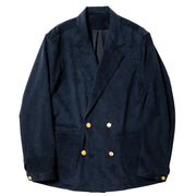COLONY CLOTHING / DOUBLE BREASTED ULTRASUEDE LOUNGE JACKET / CC2402-JK01WB