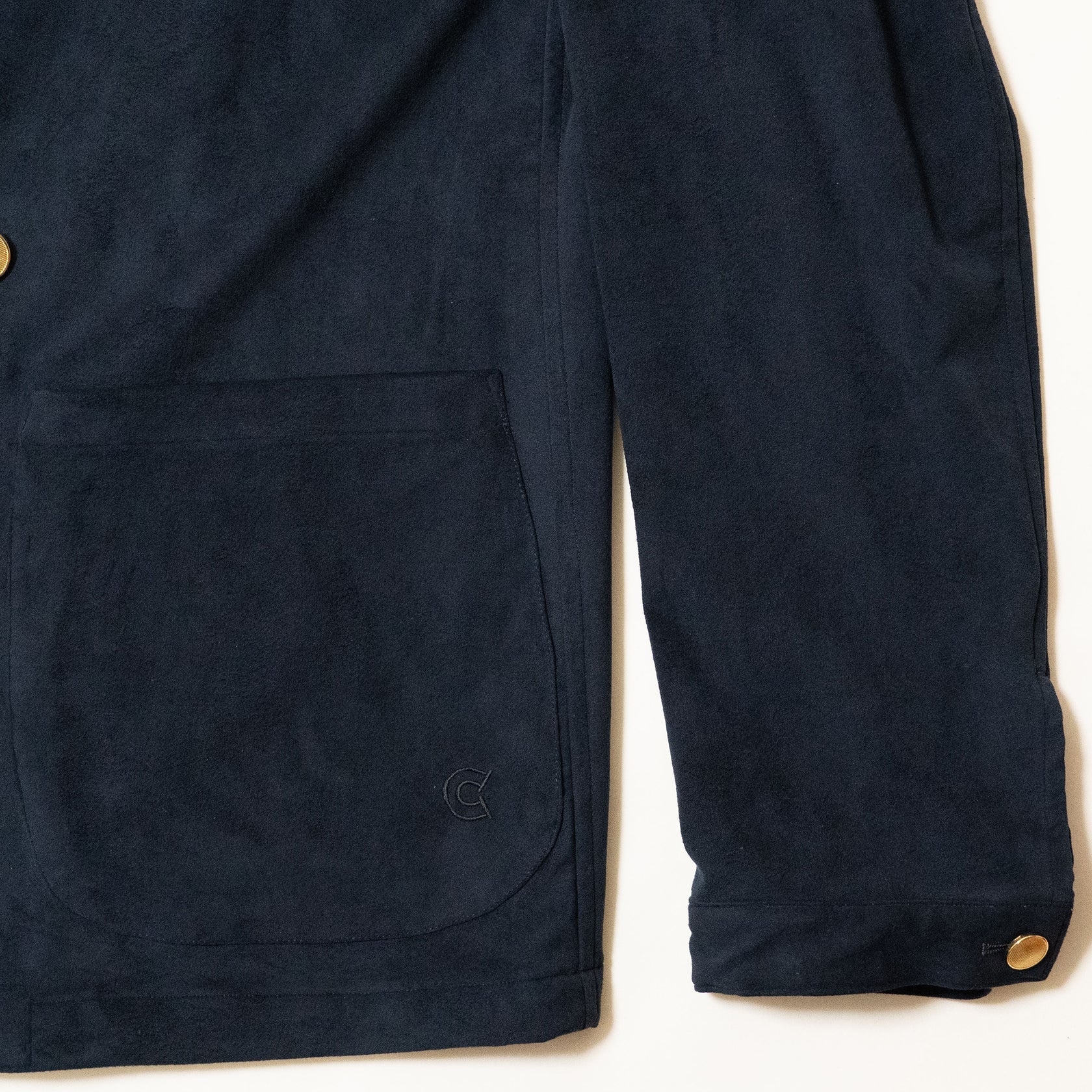 COLONY CLOTHING / DOUBLE BREASTED ULTRASUEDE LOUNGE JACKET / CC2402-JK01WB