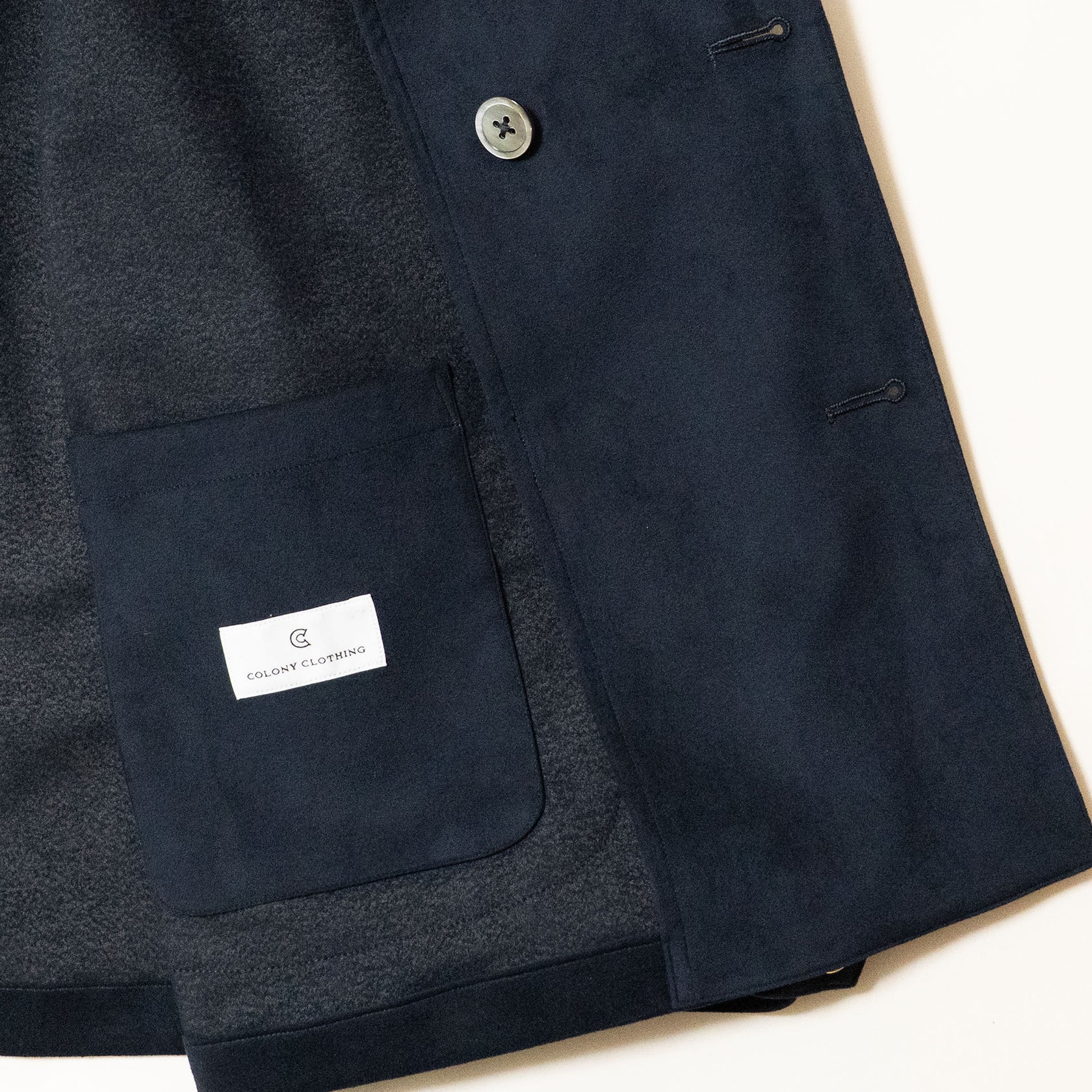 COLONY CLOTHING / DOUBLE BREASTED ULTRASUEDE LOUNGE JACKET / CC2402-JK01WB