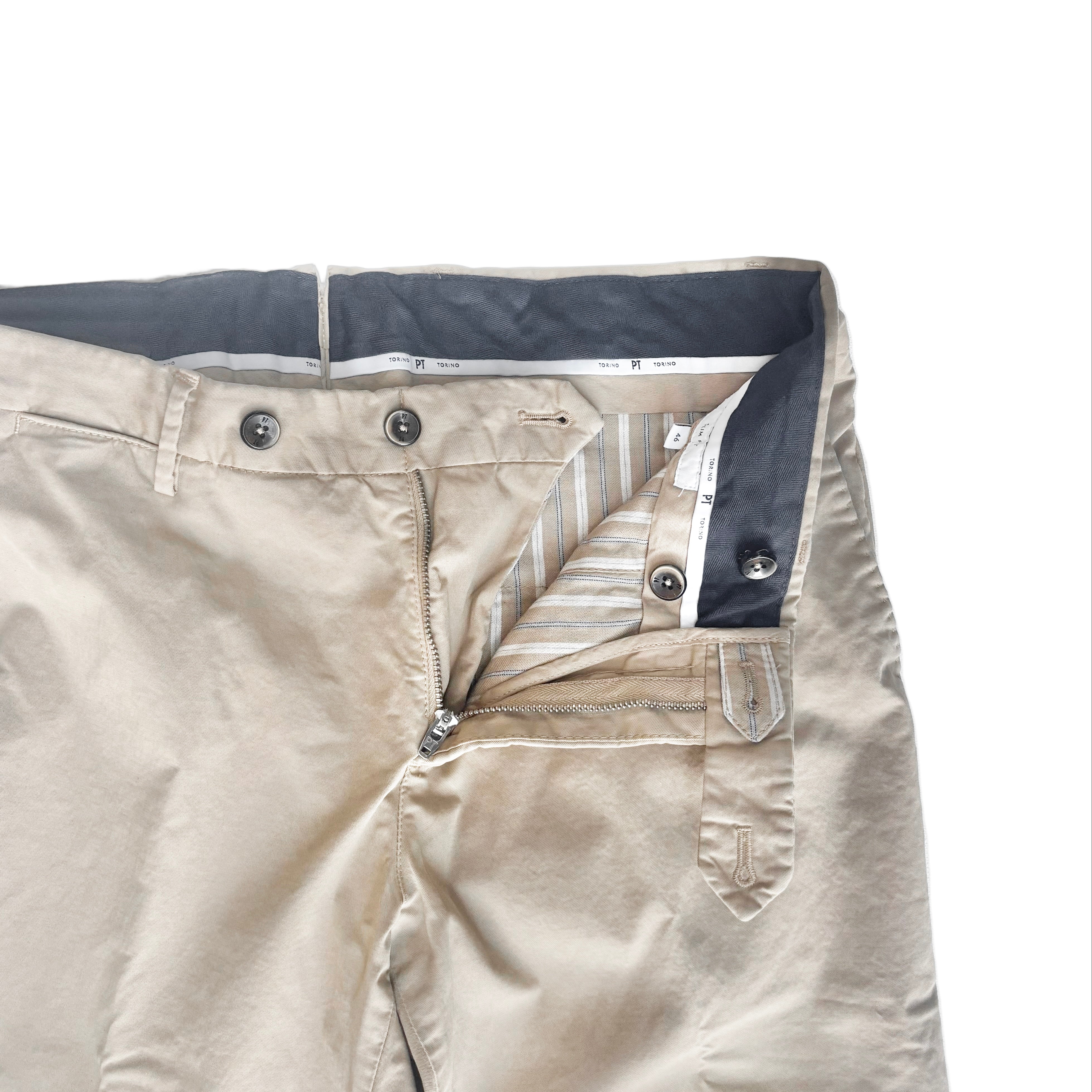 PT TORINO / COTTON TROUSERS / Y215 BEIGE