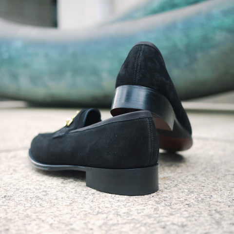 George Cleverley / The Colony Black Buckskin Loafers