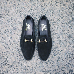 George Cleverley / The Colony Black Buckskin Loafers