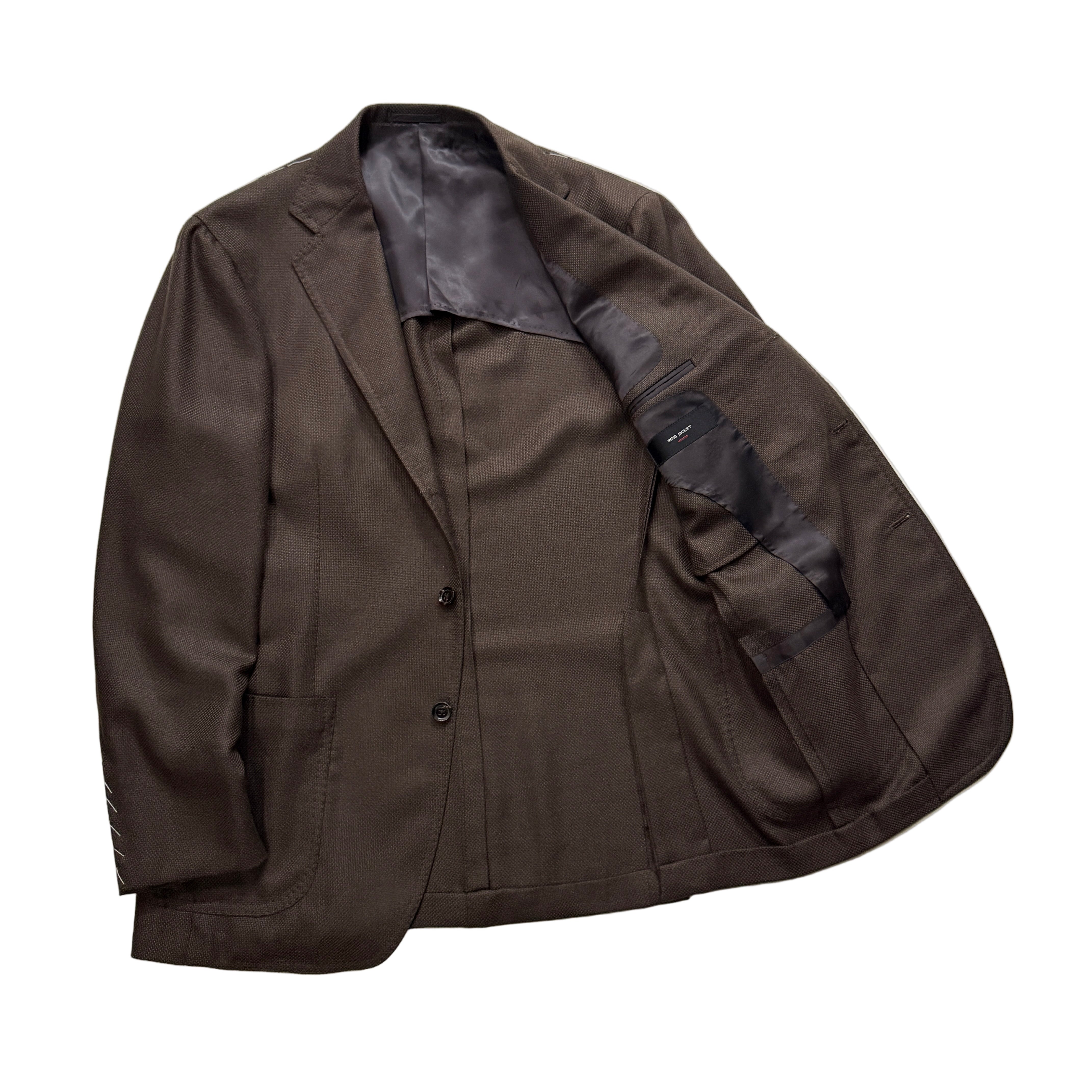 RING JACKET✨Bubble jacket バーズアイ柄　ブラウン　L RING JACKET / BROWN BALLOON JACKET / RT055F03F – COLONY CLOTHING