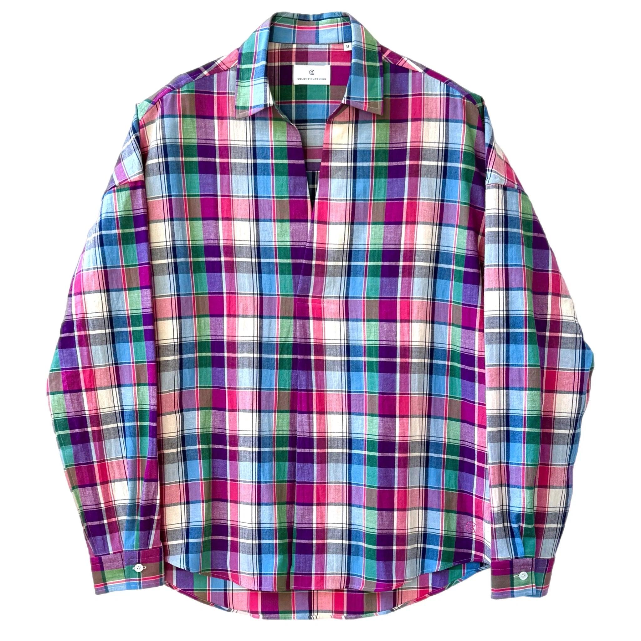 COLONY CLOTHING / POOLSIDE SHIRT PINK CHECK / CC2401-SH02-02