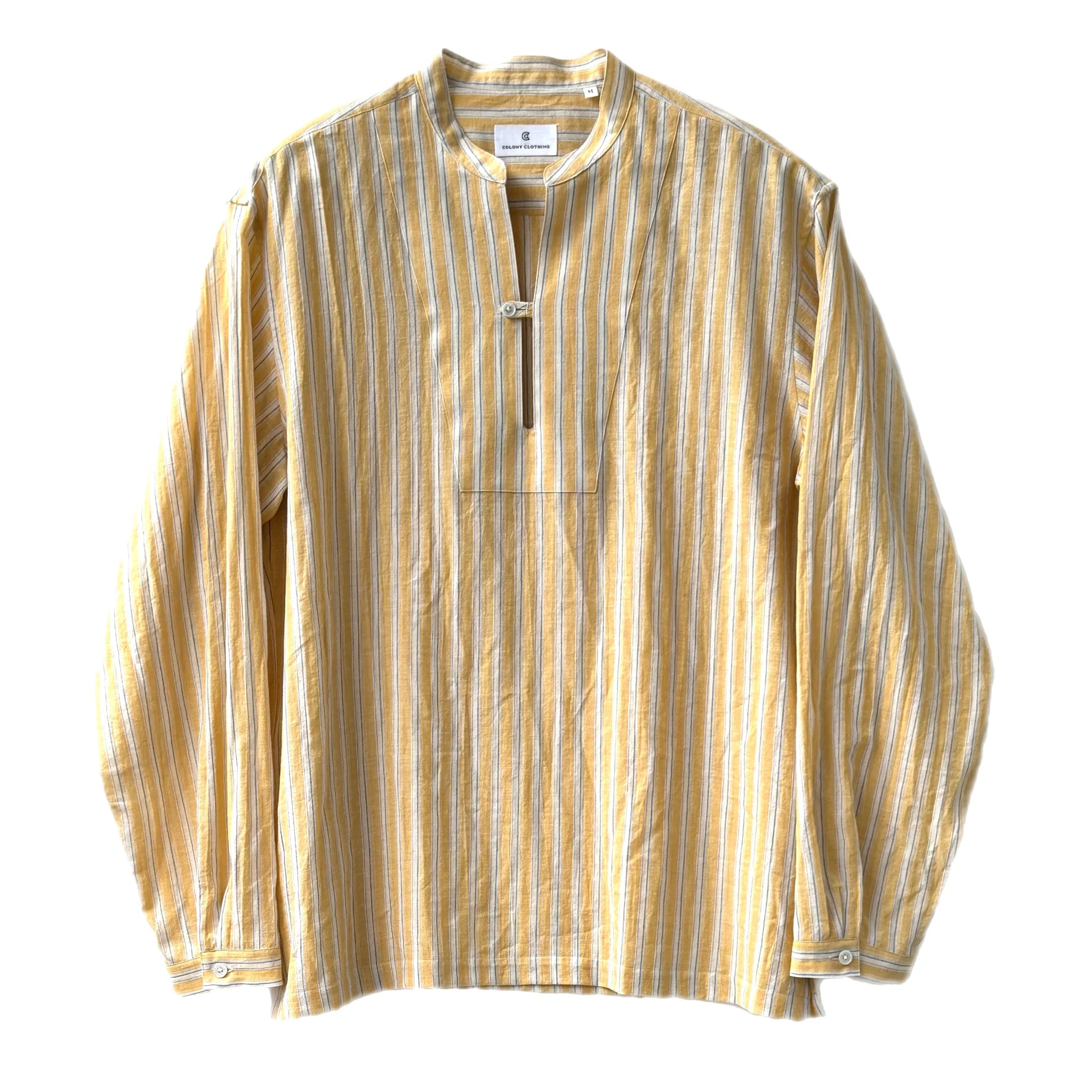 COLONY CLOTHING /  STRIPE STAND COLLAR SHIRT  / CC2401-SH06-01