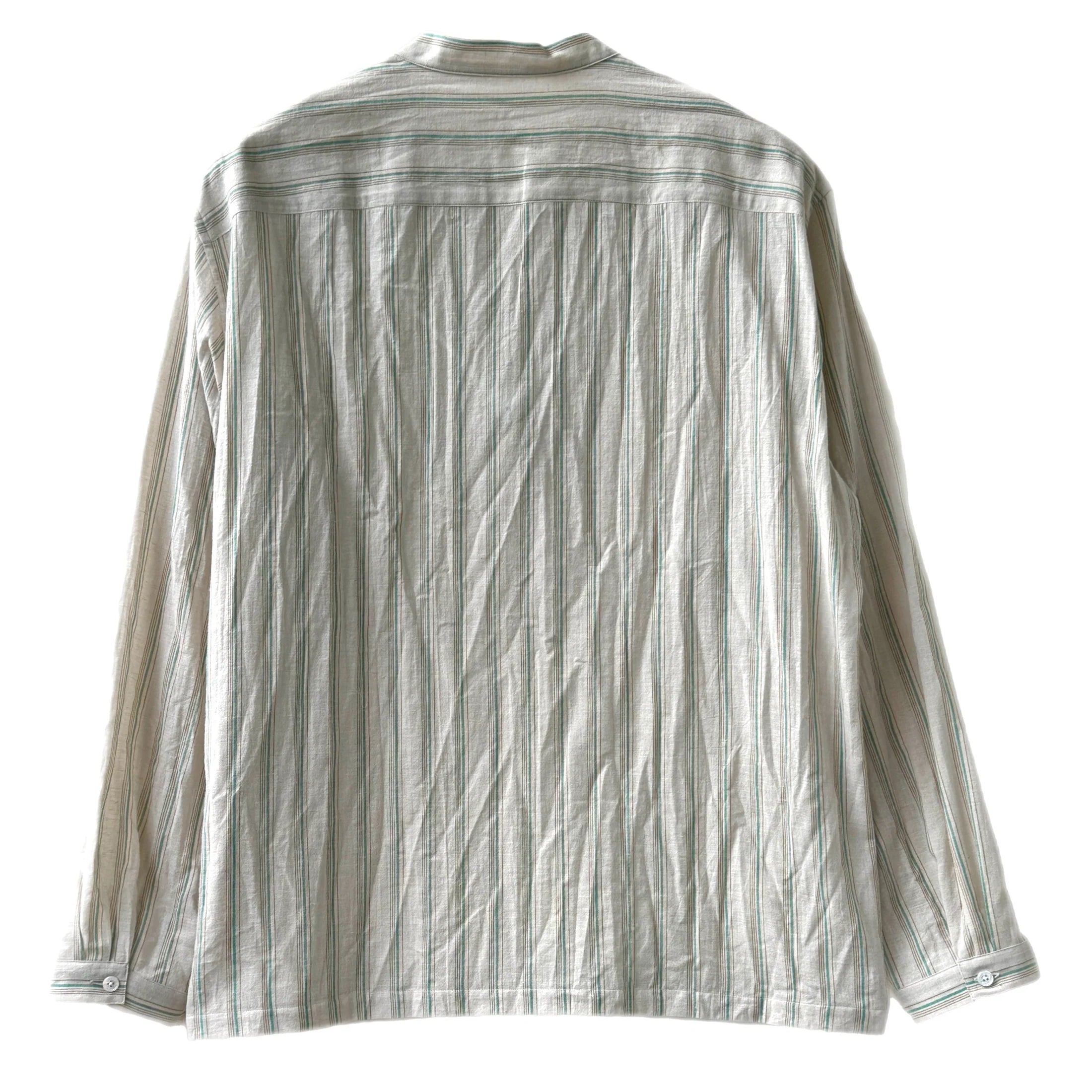 COLONY CLOTHING /  STRIPE STAND COLLAR SHIRT  / CC2401-SH06-01