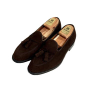 ALDEN 666 TASSEL MOCCASIN DARK BROWN SUEDE