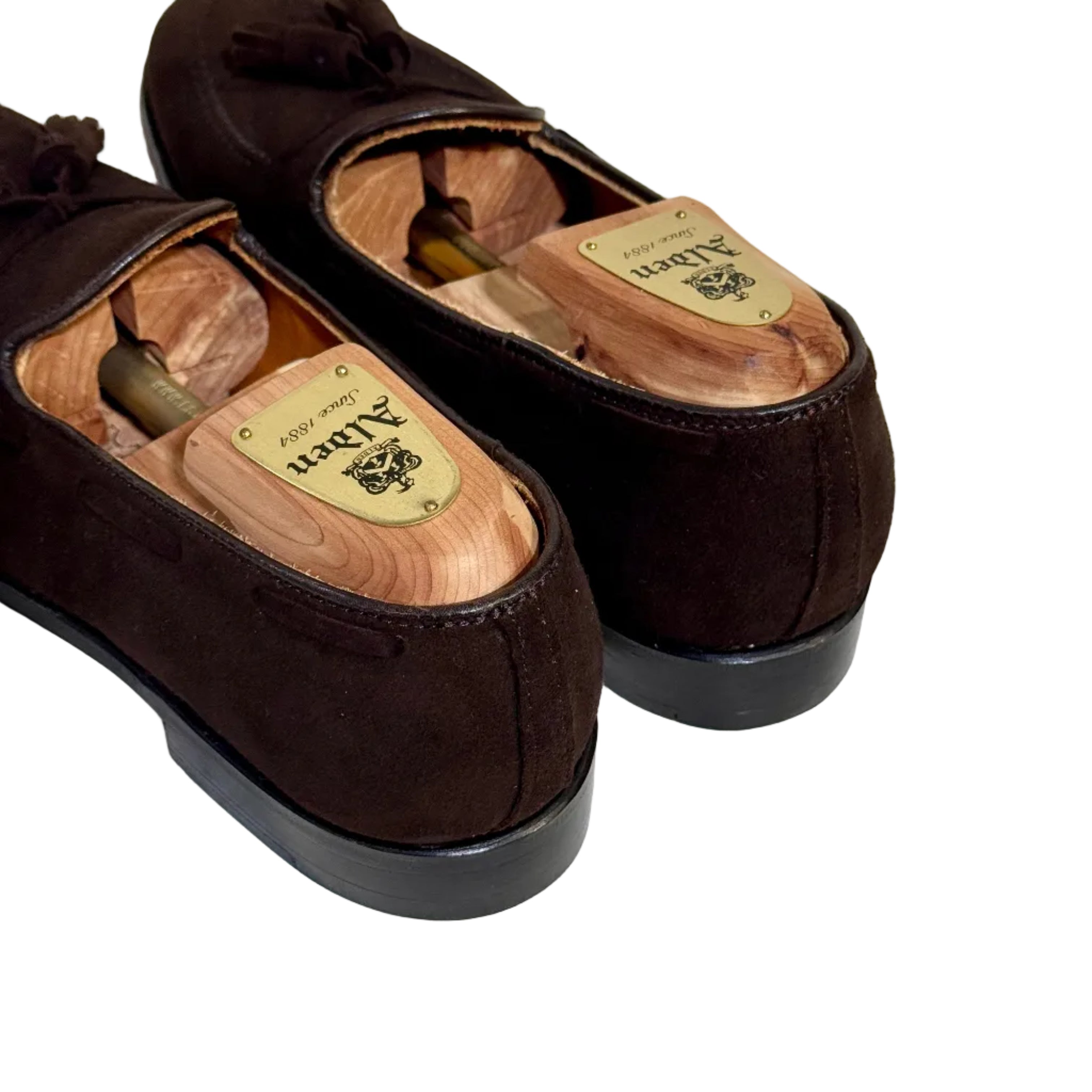 ALDEN 666 TASSEL MOCCASIN DARK BROWN SUEDE