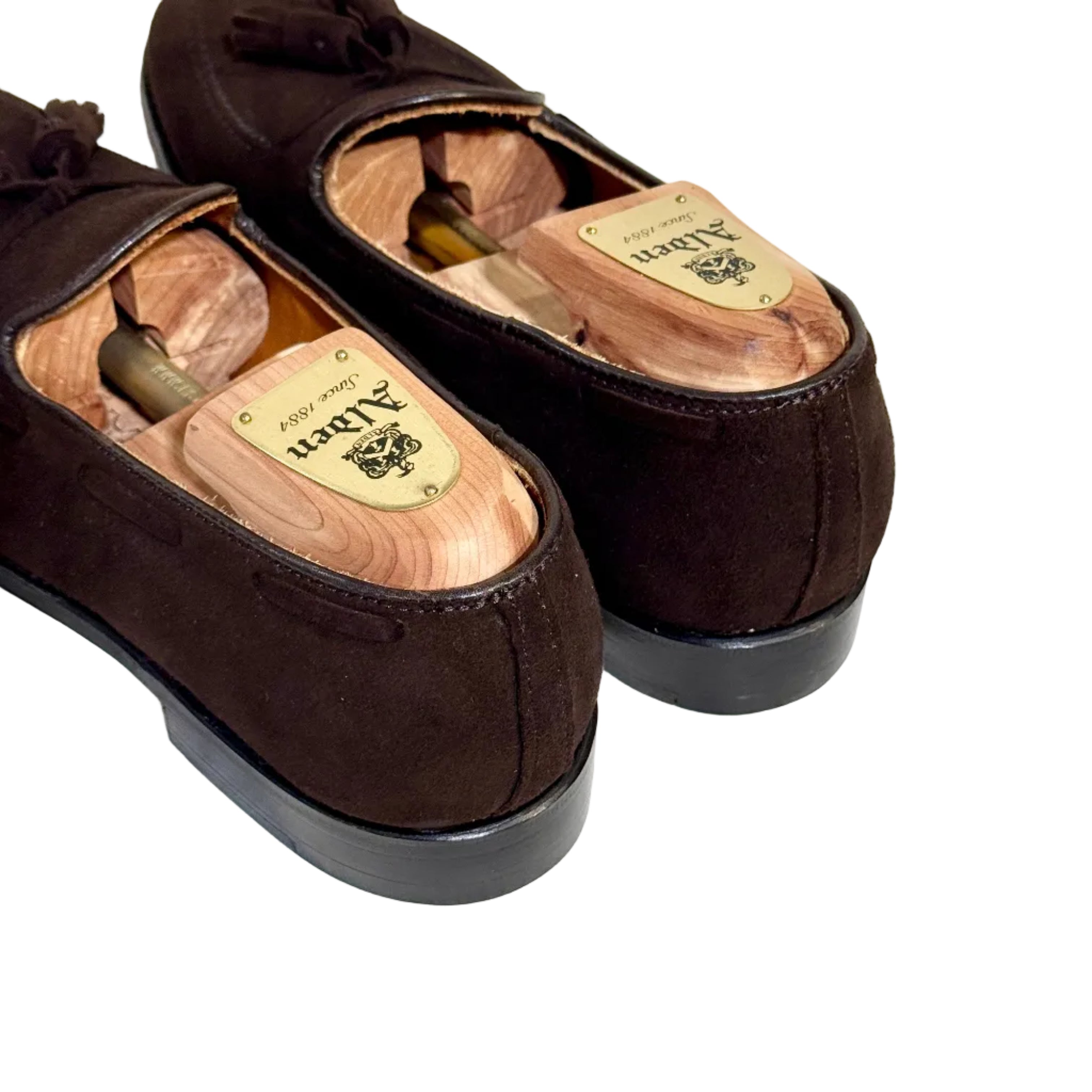 ALDEN 666 TASSEL MOCCASIN DARK BROWN SUEDE