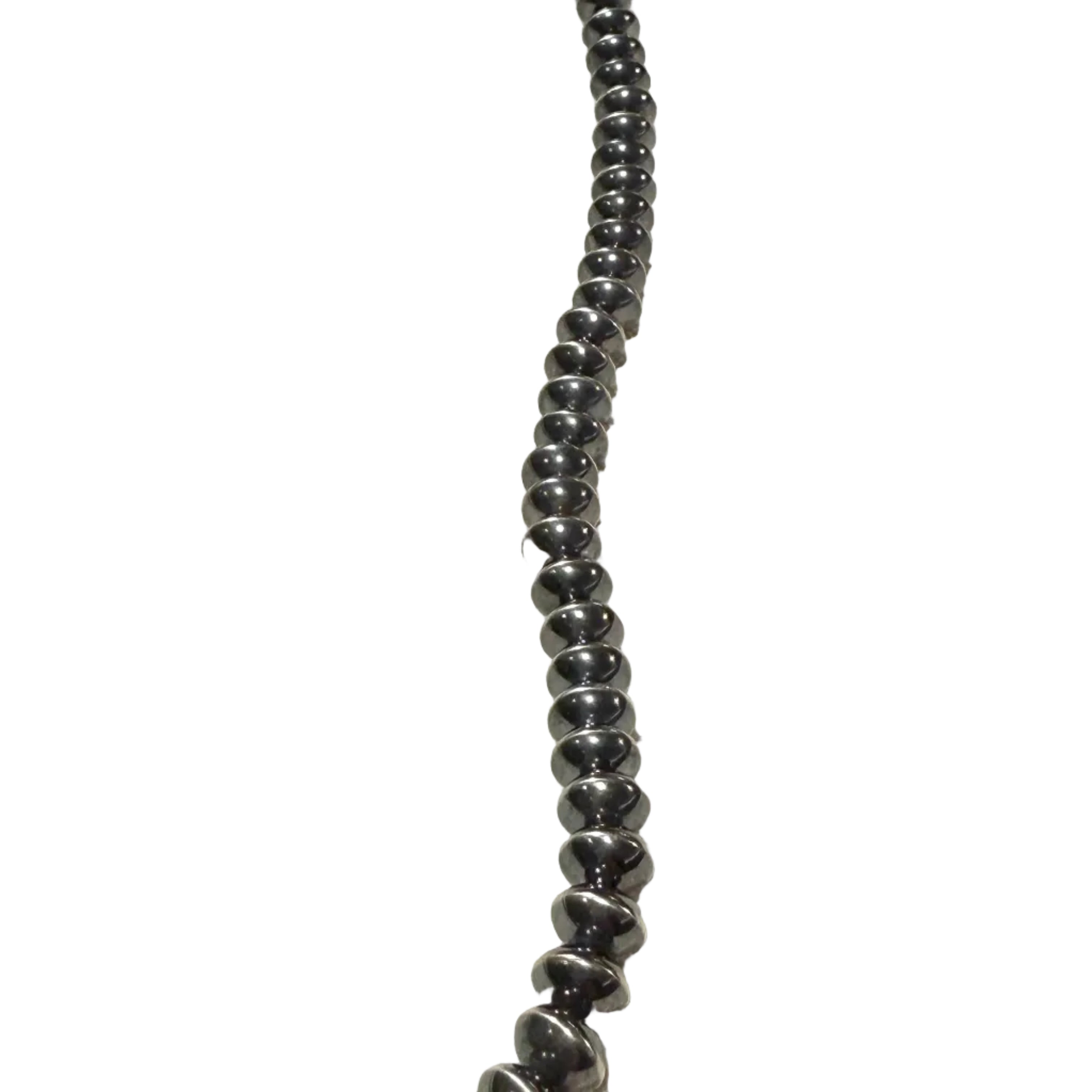 Saucer Navajo Pearls 7mm Necklace / 24"