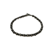 Silver Bead Bracelet by Navajo / 8"