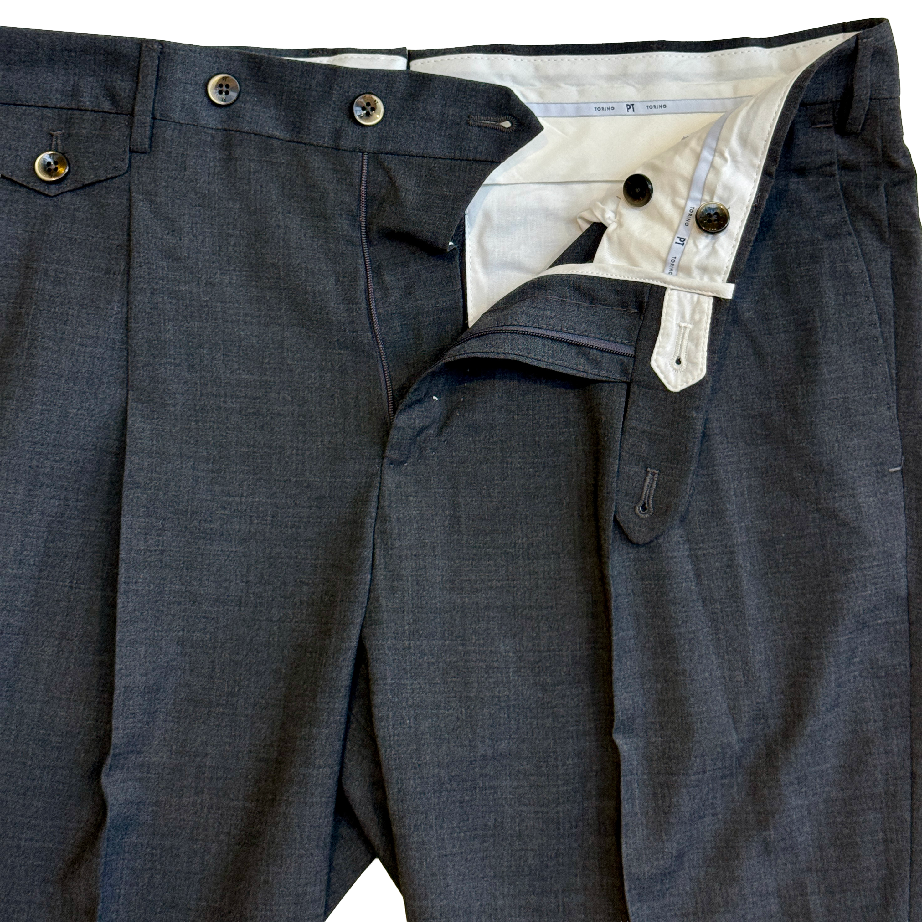 PT TORINO / WOOL TROUSERS / 0240 DARK GREY