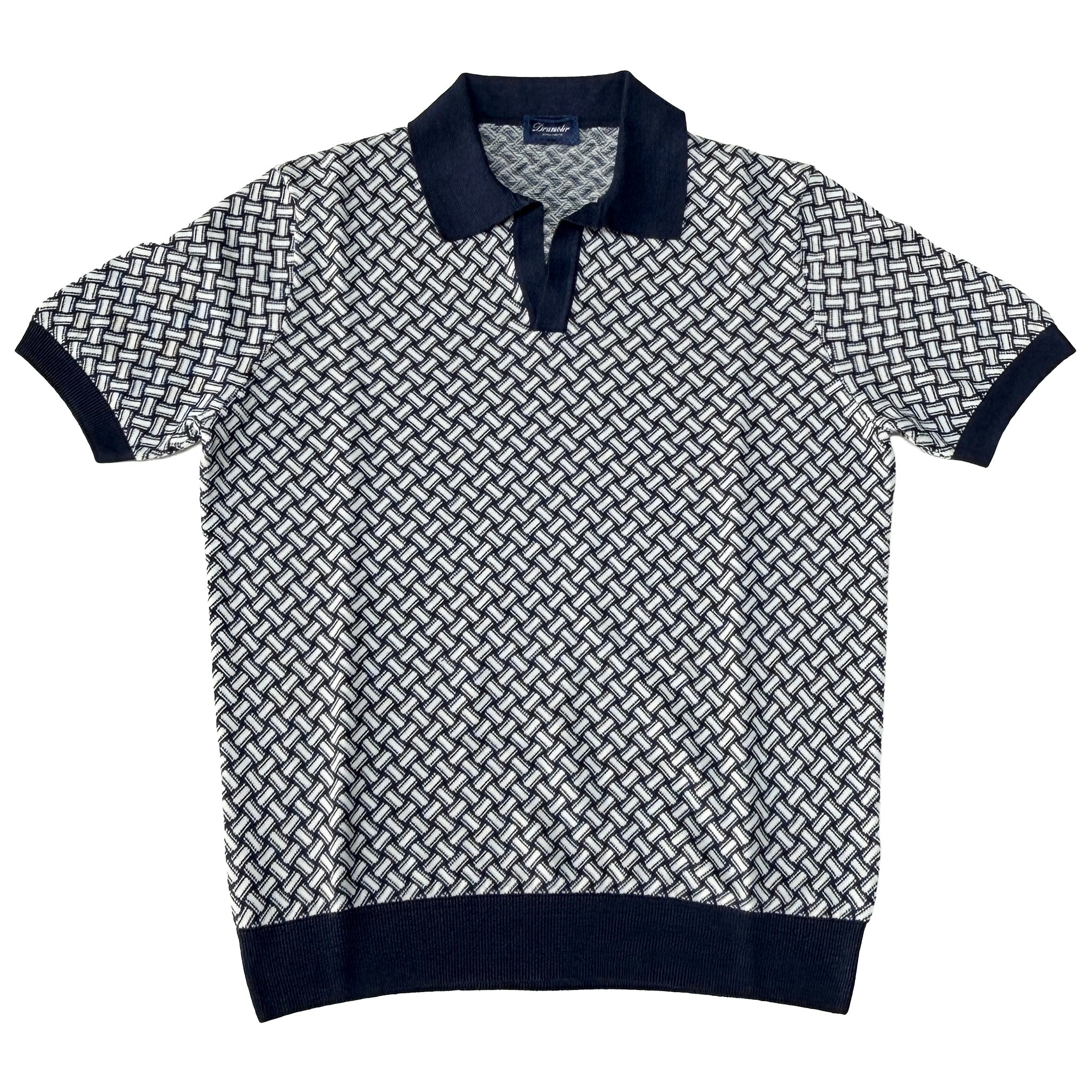 DRUMOHR / COTTON LINEN BISCOTTI SKIPPER POLO / D9LZ146N - B32