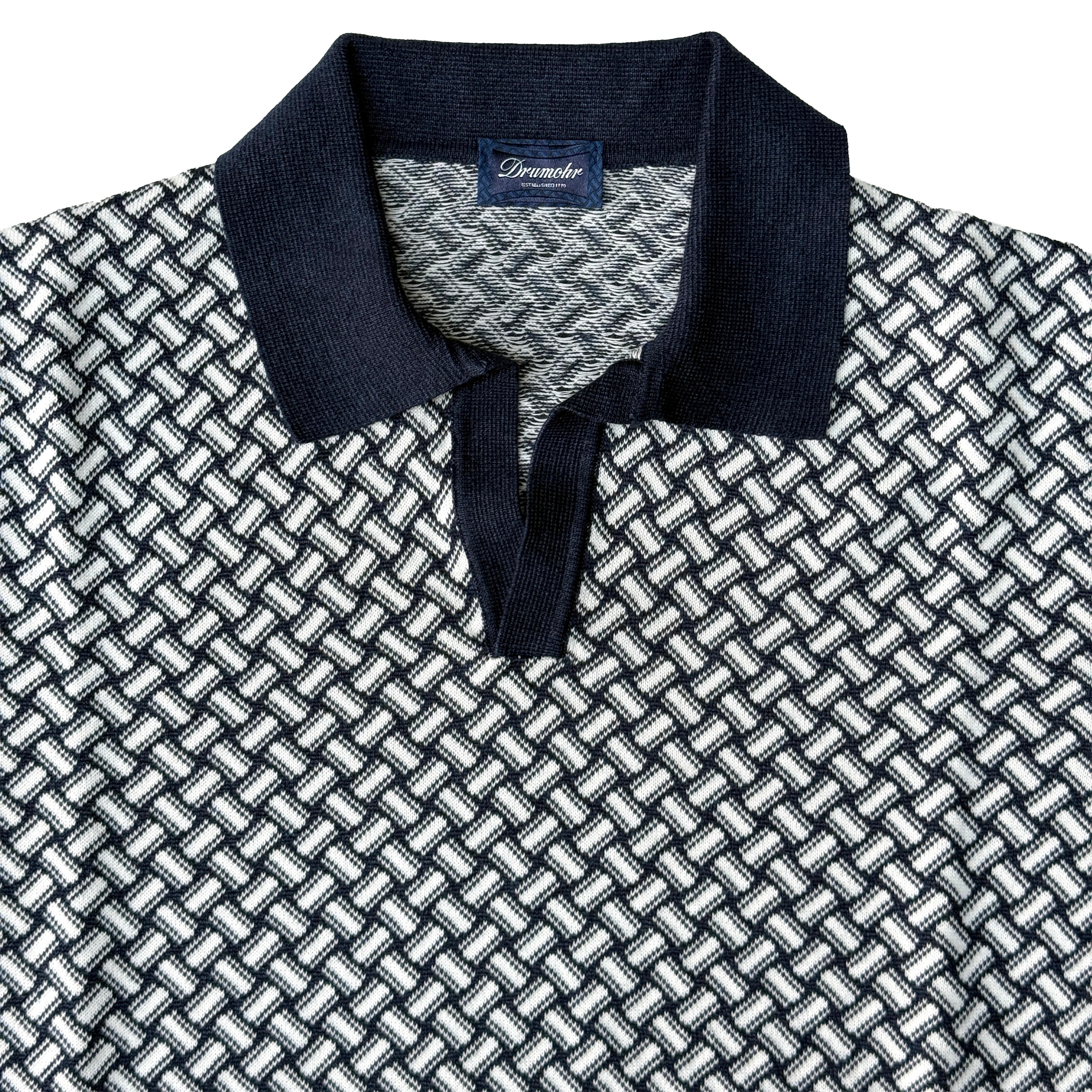 DRUMOHR / COTTON LINEN BISCOTTI SKIPPER POLO / D9LZ146N - B32