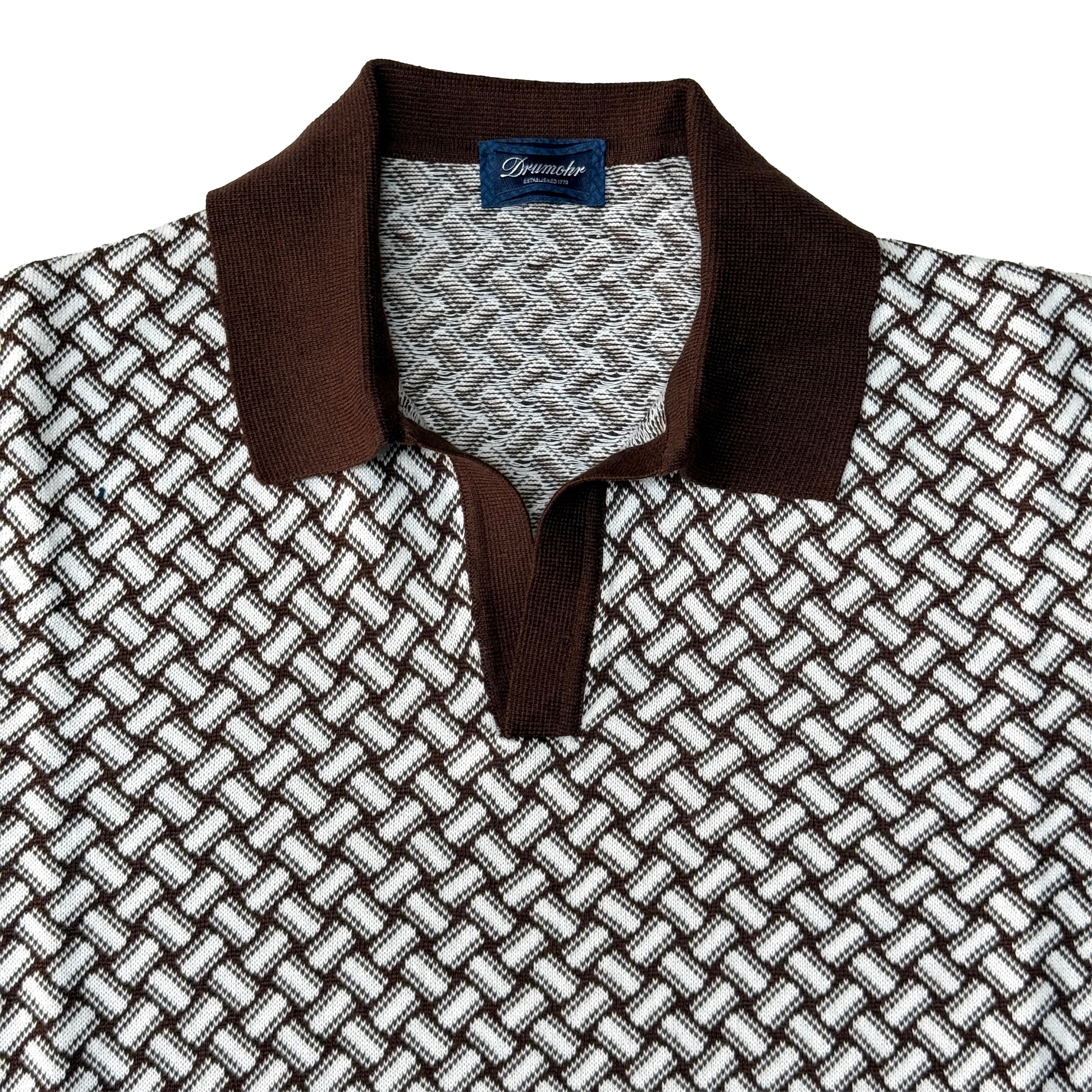 DRUMOHR / COTTON LINEN BISCOTTI SKIPPER POLO / D9LZ146N - B29