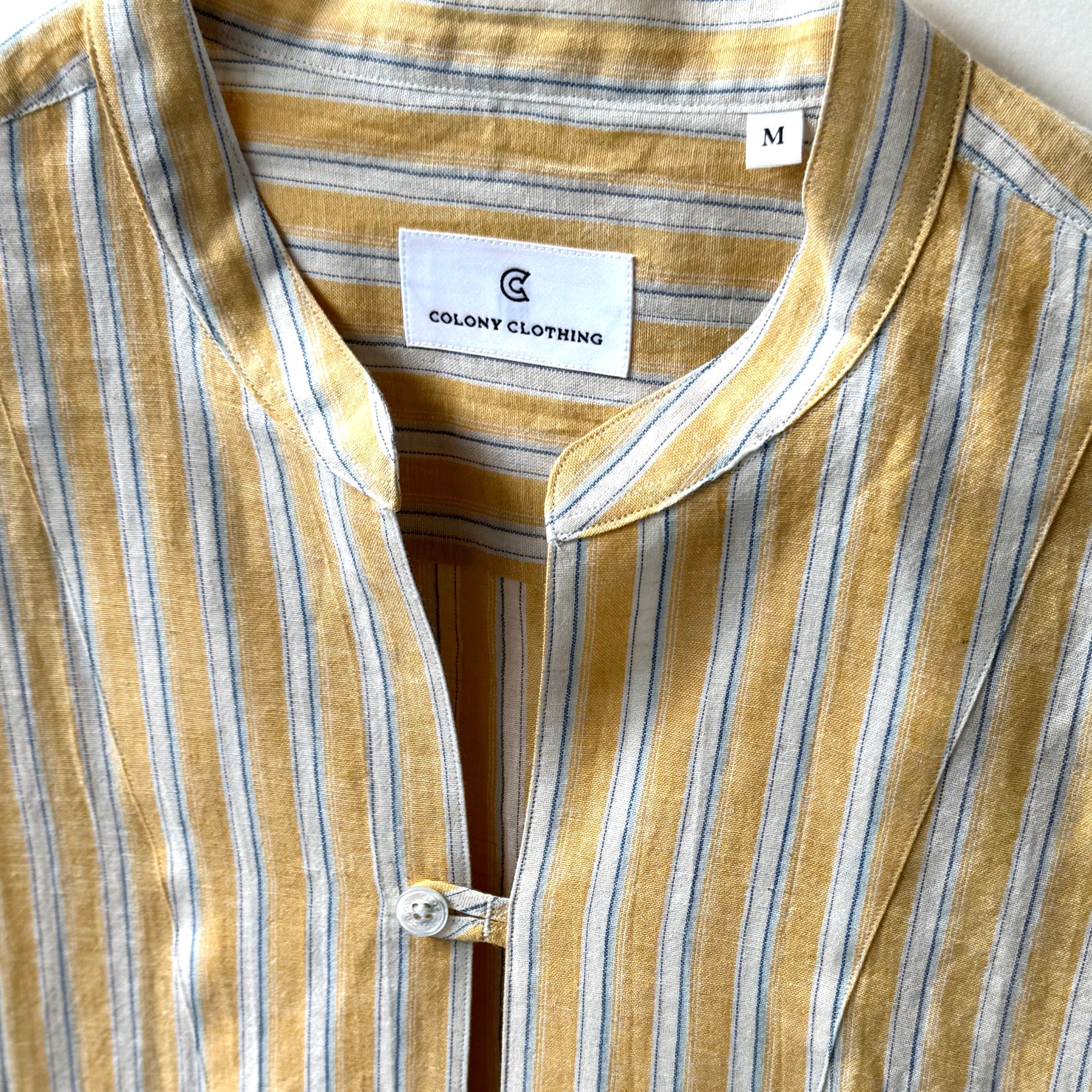 COLONY CLOTHING /  STRIPE STAND COLLAR SHIRT  / CC2401-SH06-01