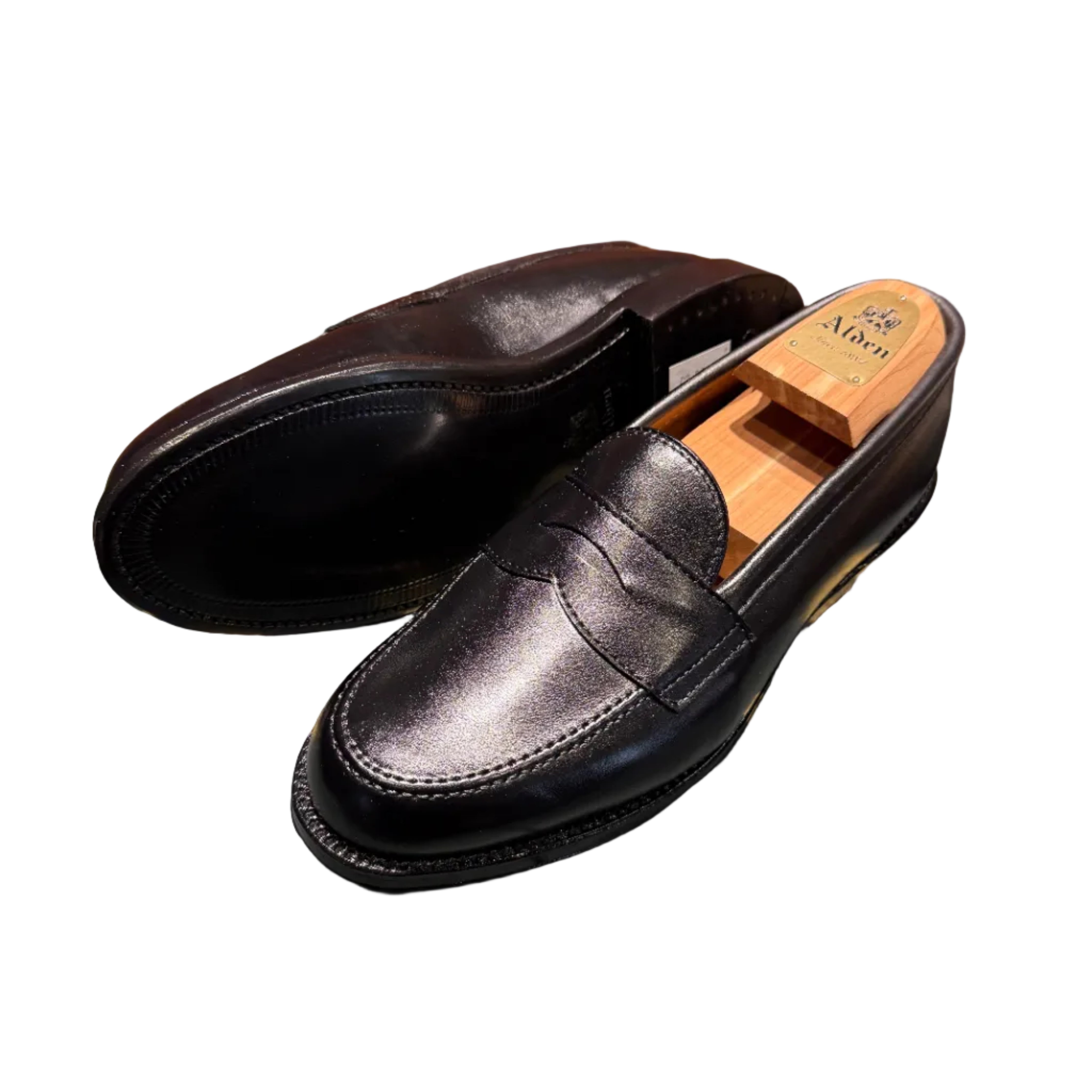 ALDEN 9827 BLACK CALF LEISURE PENNY LOAFER