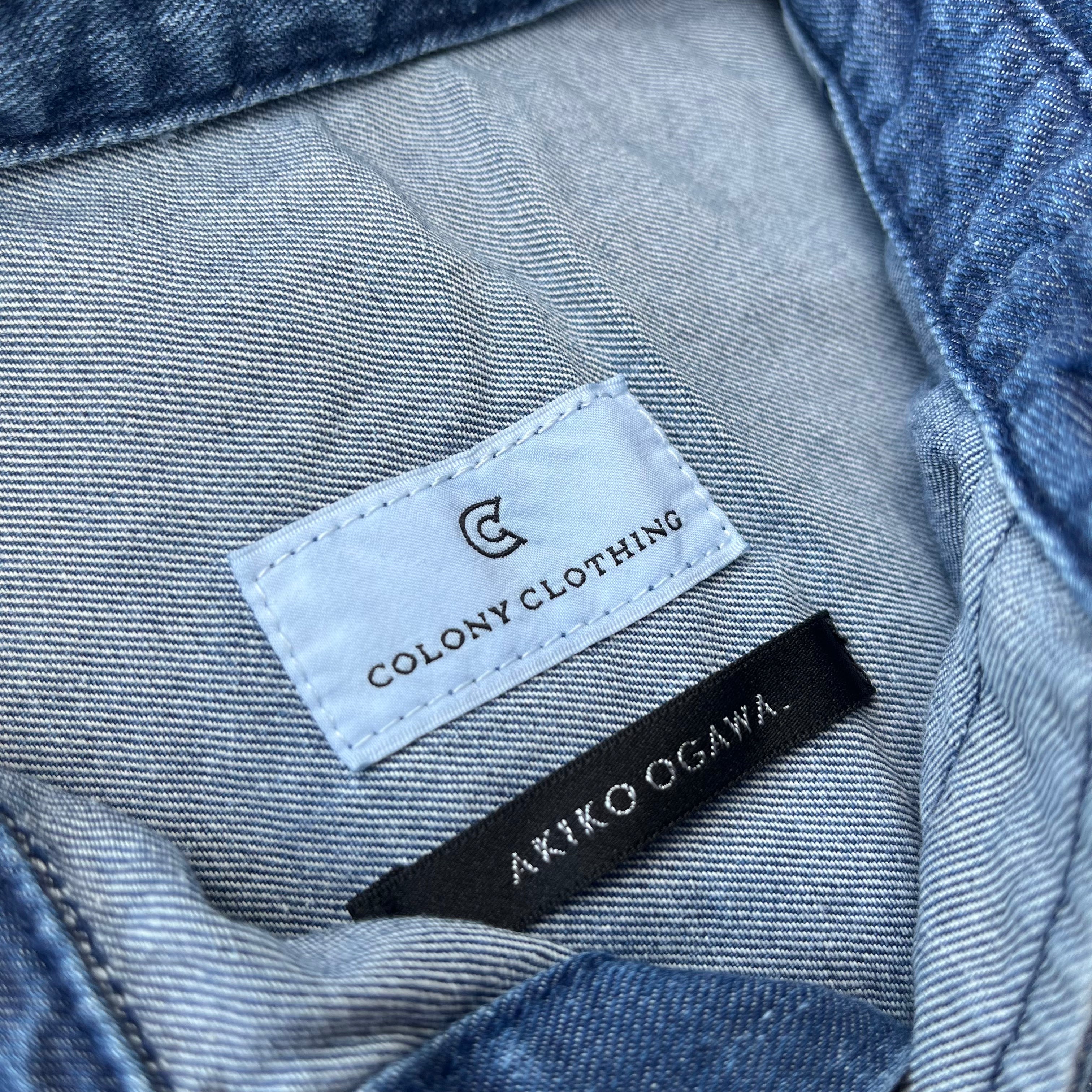 AKIKO OGAWA X COLONY CLOTHING / LADIES CROPPED DENIM SHIRT SHC-4001