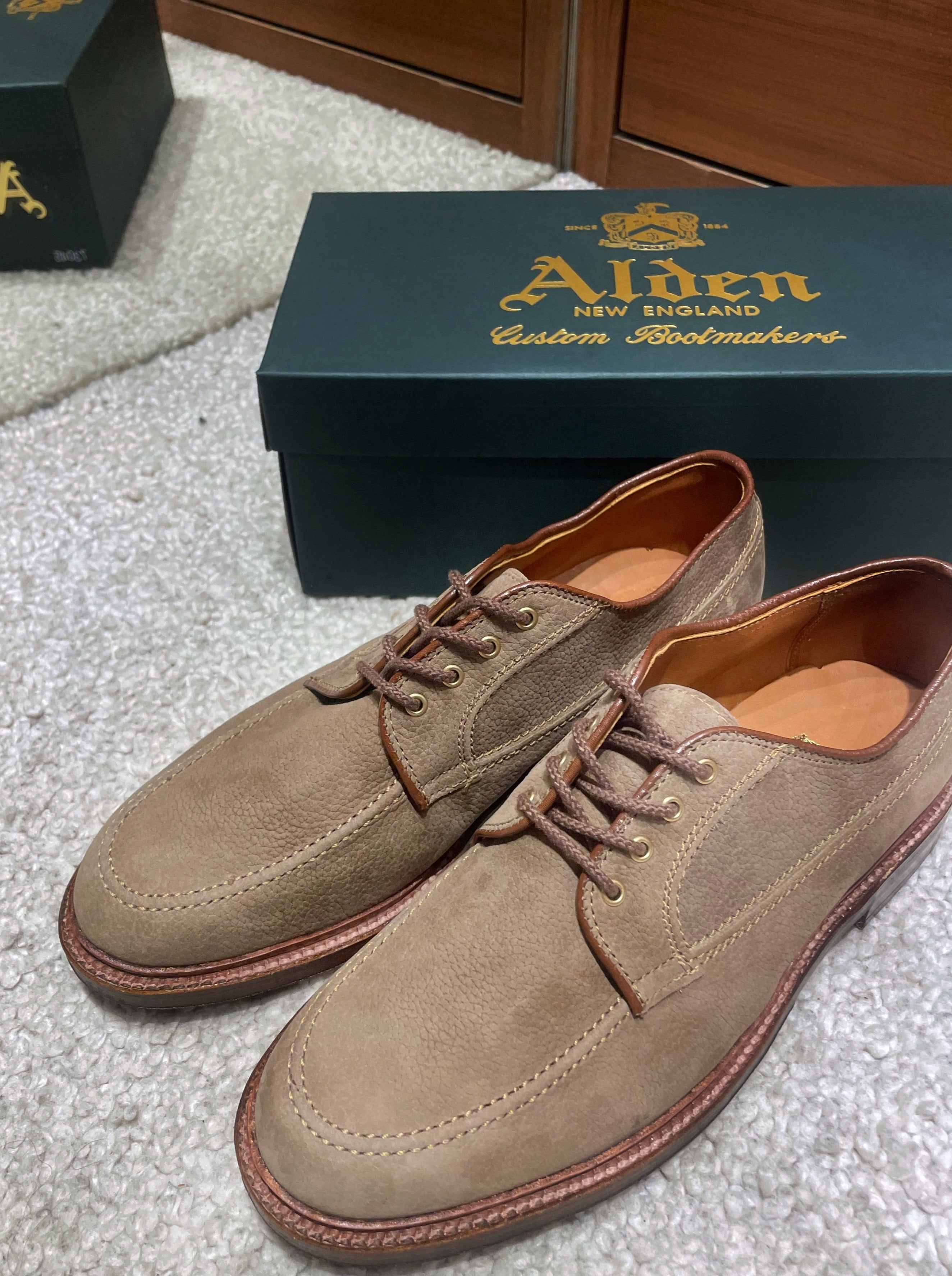 ALDEN 73045 RANGER MOCCASIN CLAY NUBUCK GRAIN