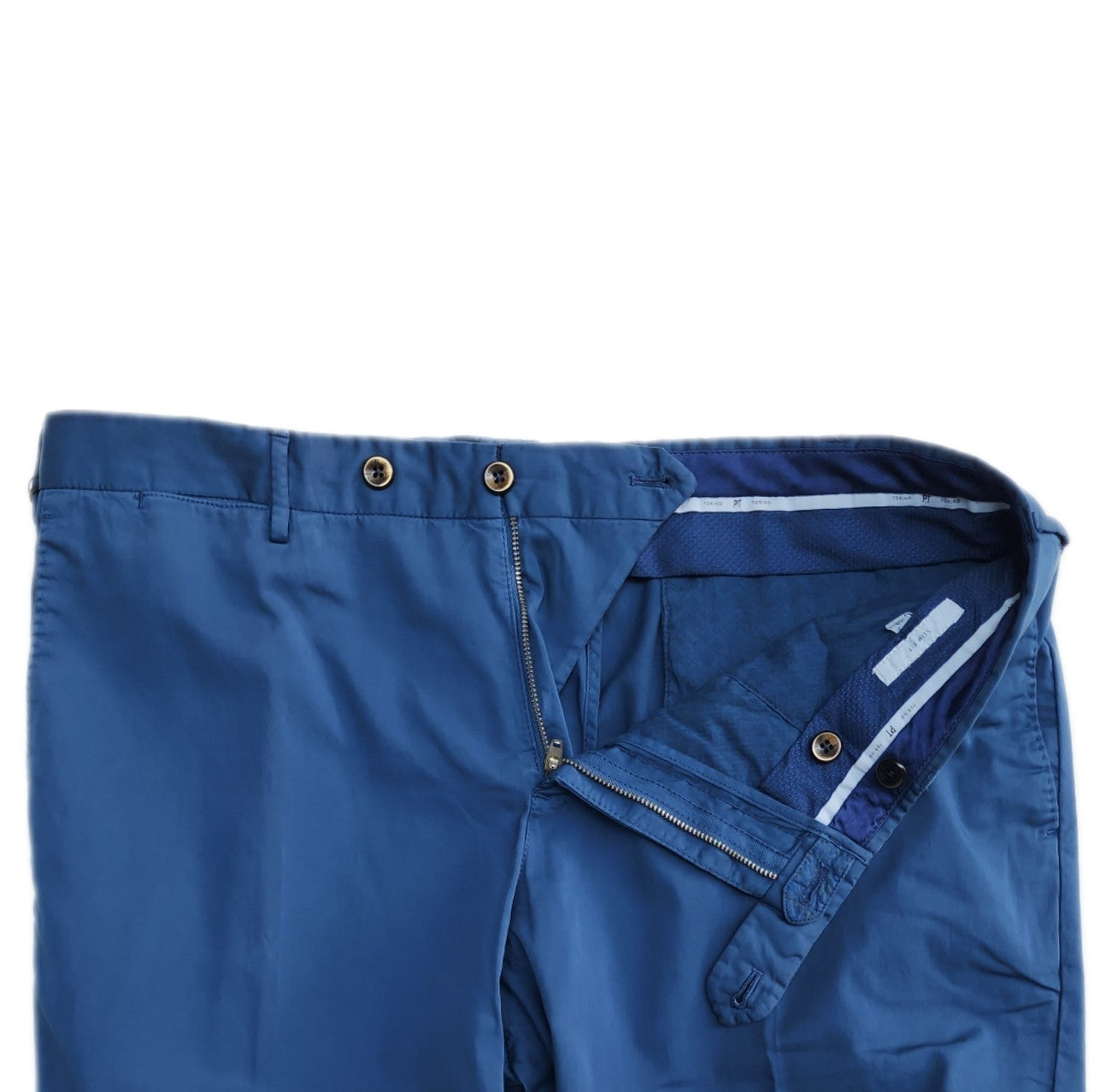 PT TORINO / SILK COTTON CHINO (BLUE)