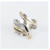 Feather Adjustable Ring by Harvey Mace / 8