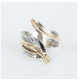 Feather Adjustable Ring by Harvey Mace / 8