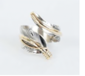 Feather Adjustable Ring by Harvey Mace / 9