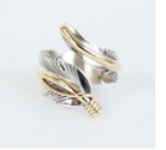 Feather Adjustable Ring by Harvey Mace / 9