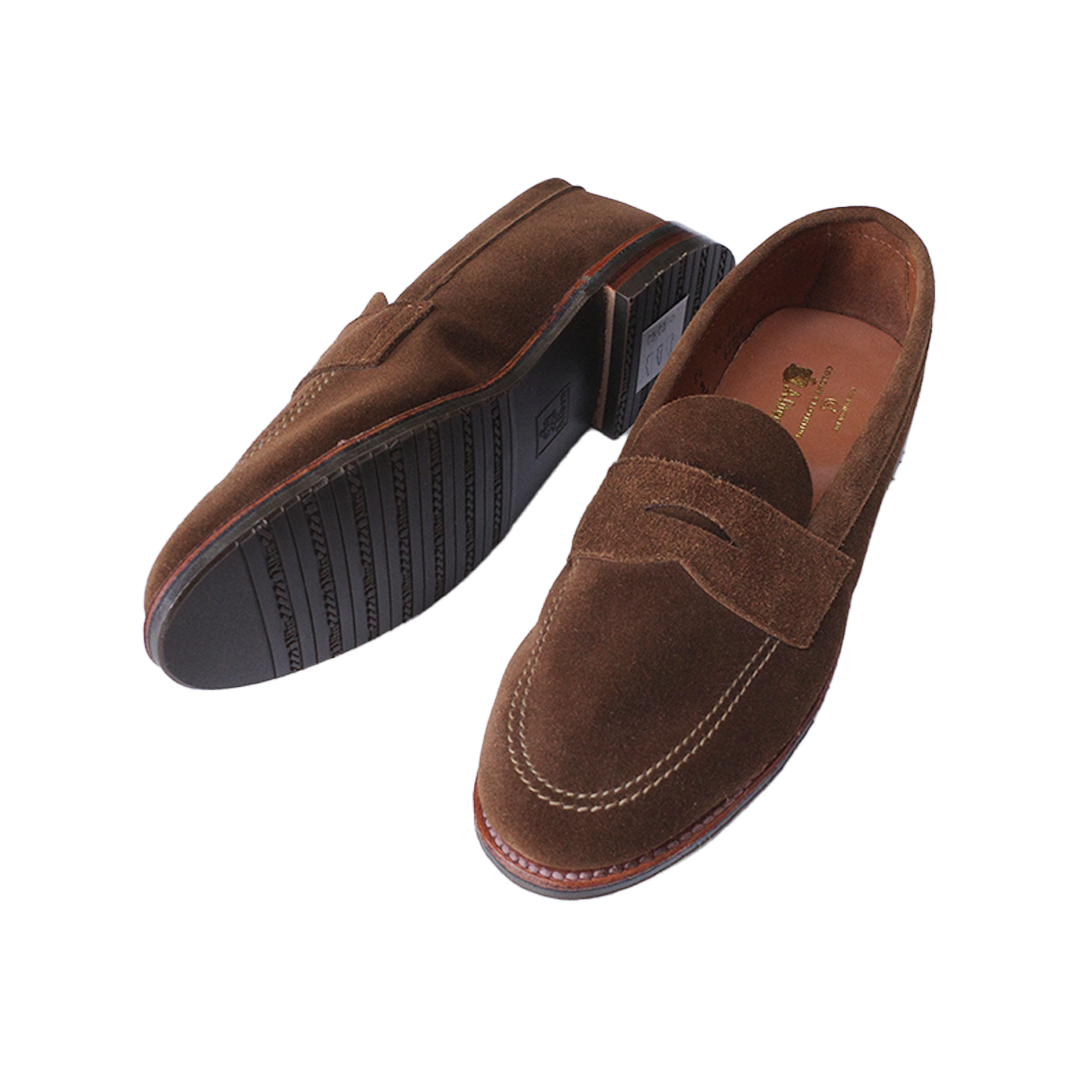 ALDEN 6221L UNLINED PENNY LOAFER IN SNUFF SUEDE