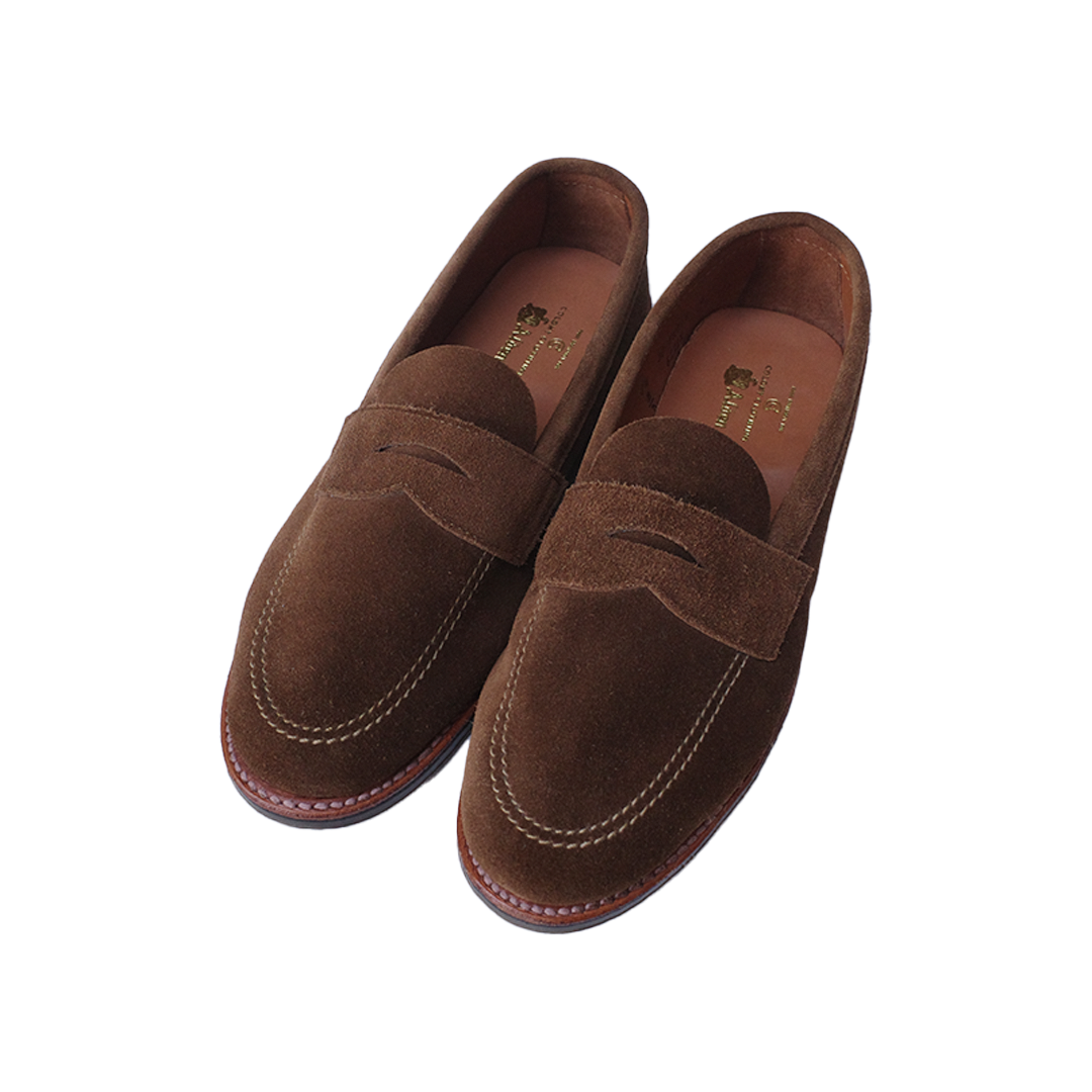 ALDEN 6221L UNLINED PENNY LOAFER IN SNUFF SUEDE