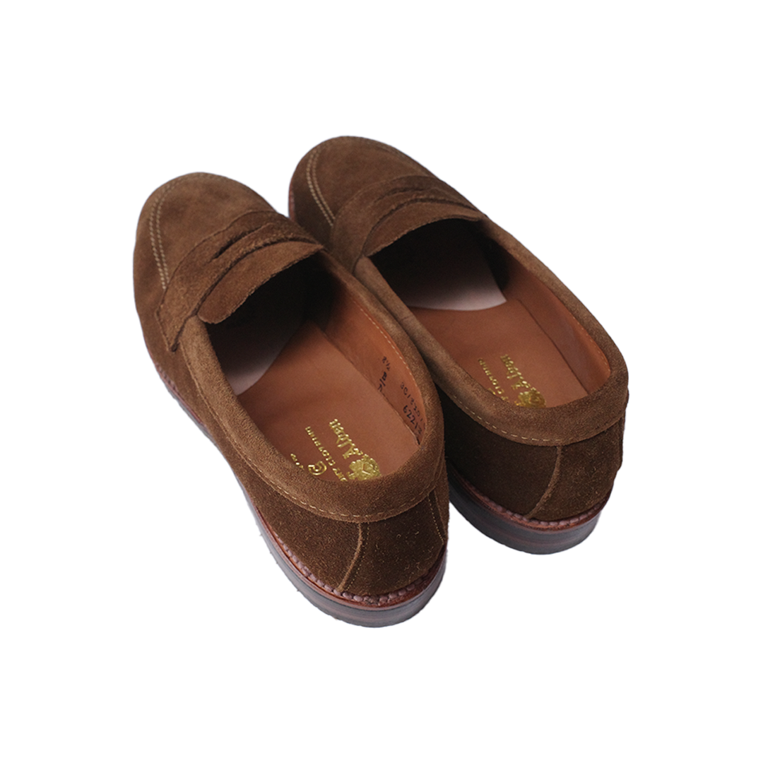 ALDEN 6221L UNLINED PENNY LOAFER IN SNUFF SUEDE