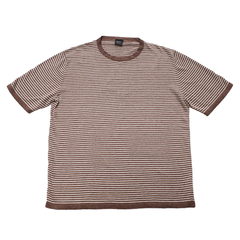 BAFY / COTTON LINEN STRIPED T-SHIRT / 138L21035