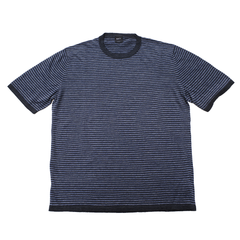 BAFY / COTTON LINEN STRIPED T-SHIRT / 138L21035