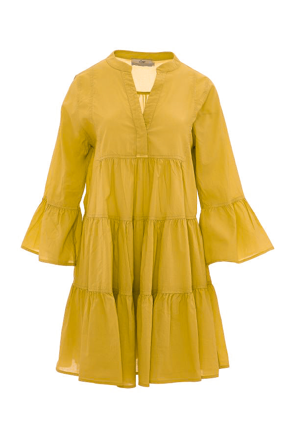 DEVOTION TWINS MUSTARD SHORT DRESS (023.309G)