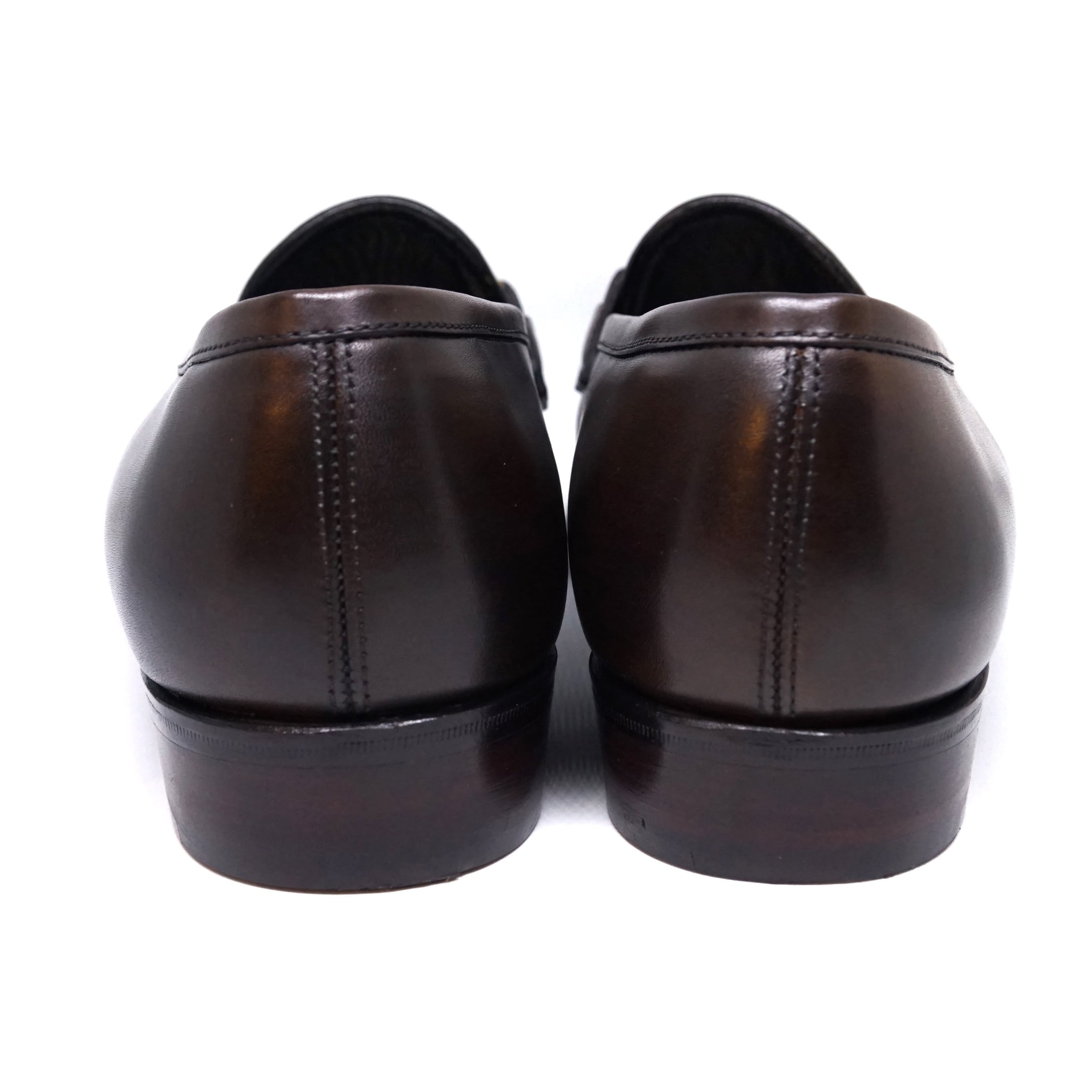 GEORGE CLEVERLEY / THE COLONY ANTIQUE DARK BROWN LOAFERS