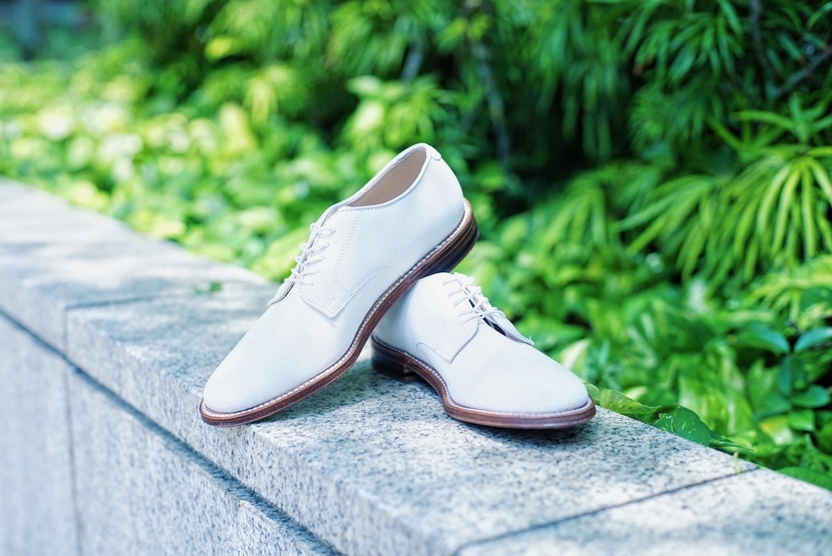 ALDEN A0401F WHITE BUCKS UNLINED PLAIN DOVER