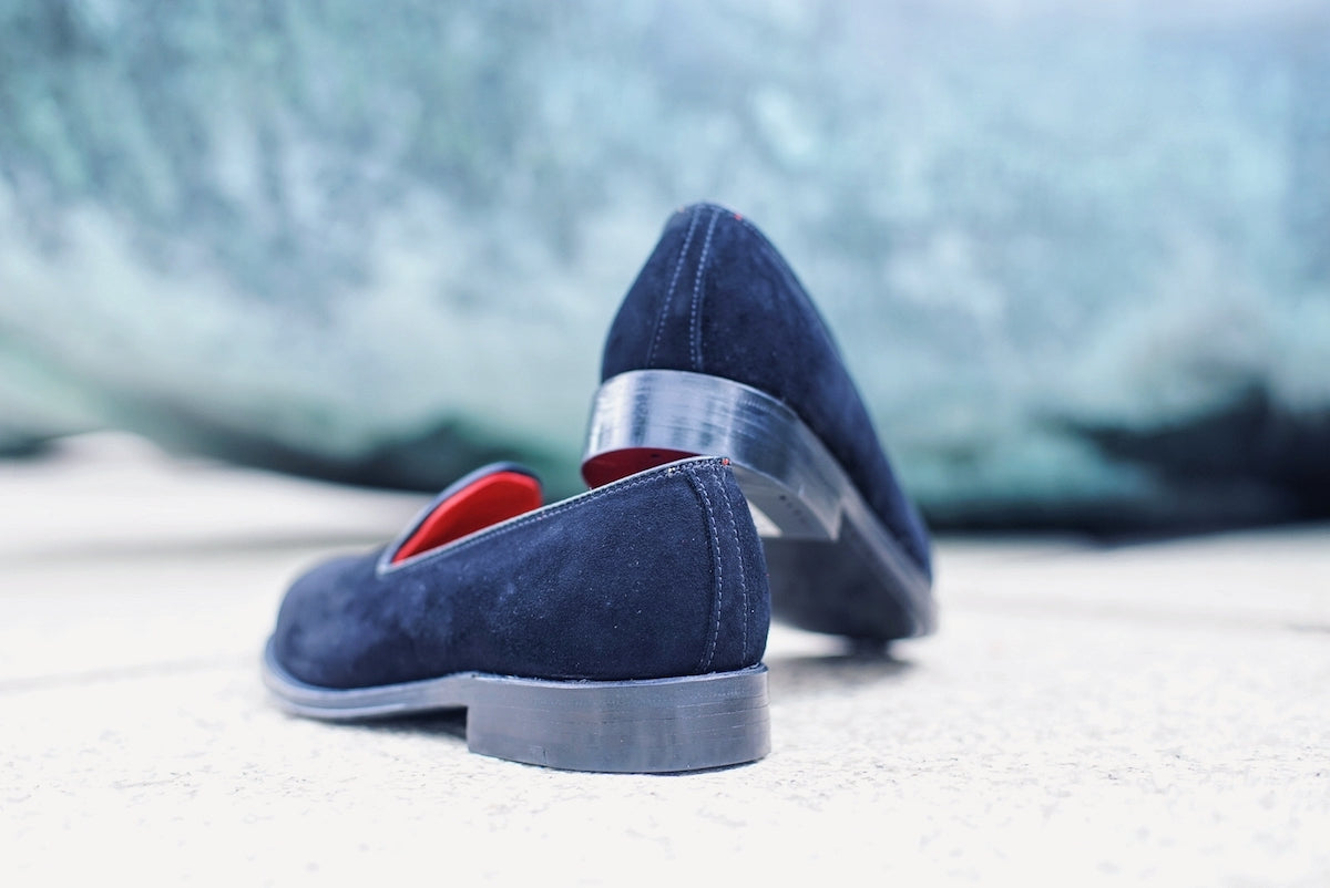 ALDEN D8110 BLACK SUEDE MOCCASINS