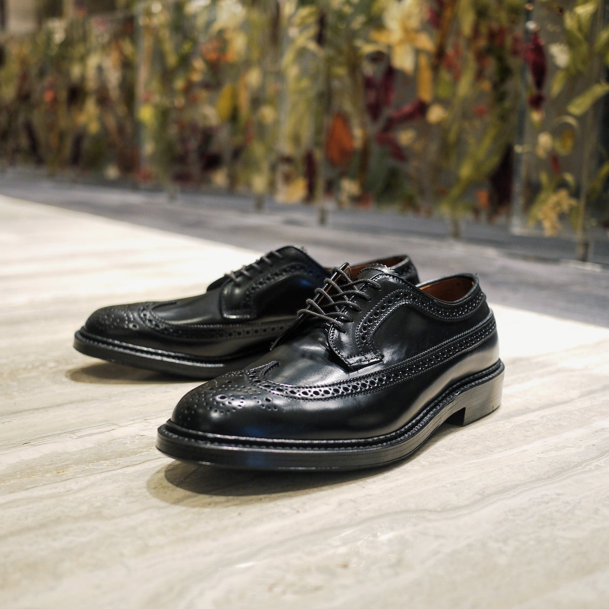 ALDEN 9751 LONG WING BLUCHER BLACK SHELL CORDOVAN