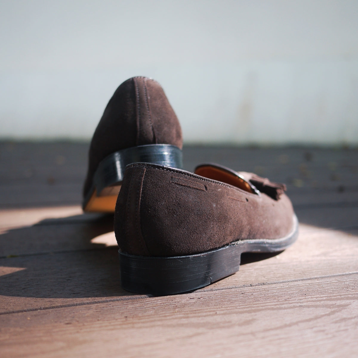 ALDEN 666 TASSEL MOCCASIN DARK BROWN SUEDE